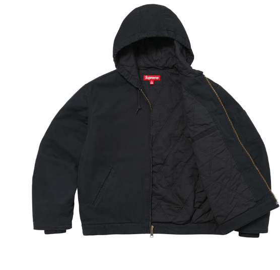 Supreme × Thrasher Supreme Thrasher Hooded Work Jacket Black Large Size US L / EU 52-54 / 3 - 2 Thumbnail