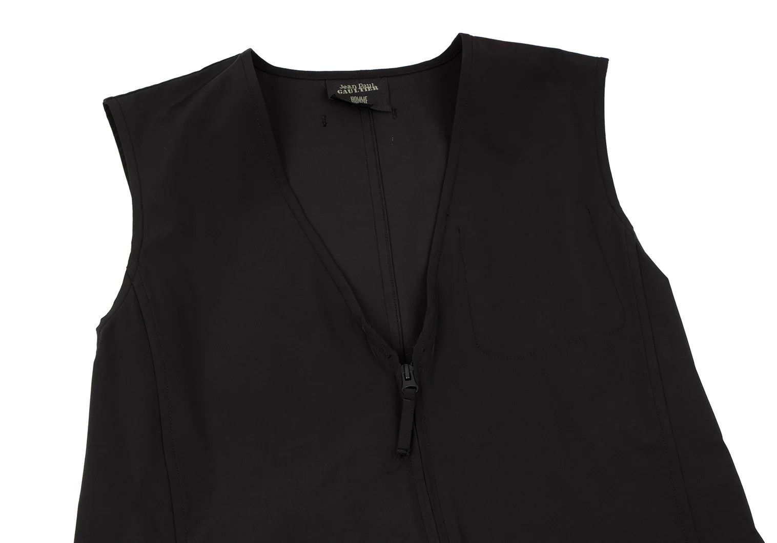 Jean Paul Gaultier Stretch Nylon Sleeveless Coat in Black Size 48 Size US M / EU 48-50 / 2 - 2 Thumbnail