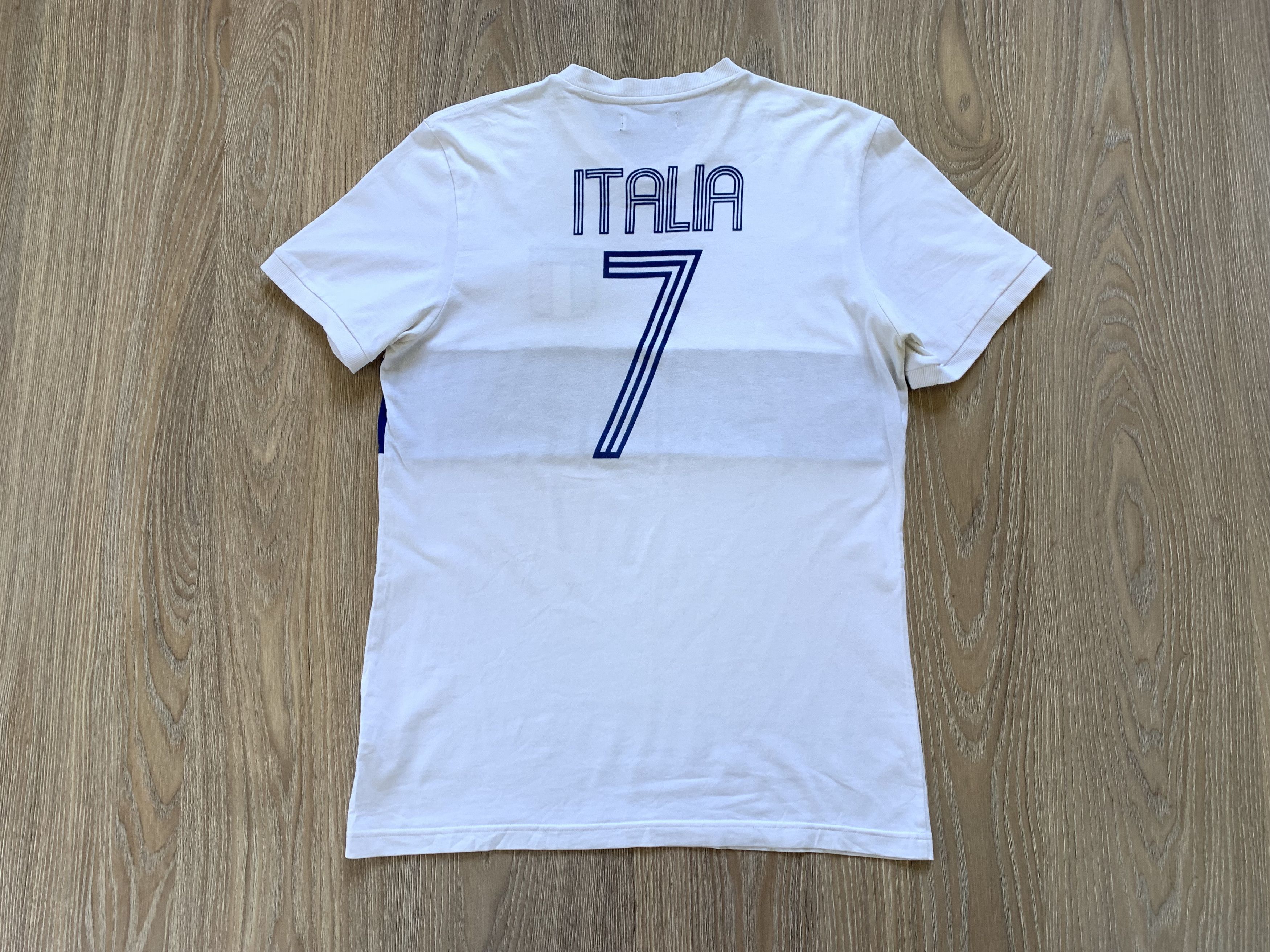 Adidas × Vintage Adidas Italia 7 Vintage White T Shirt 2011 Size US M / EU 48-50 / 2 - 4 Thumbnail