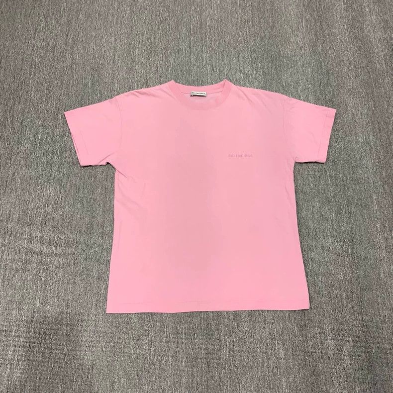 Balenciaga Balenciaga Pink embroidered logo short-sleeve Size US S / EU 44-46 / 1 - 1 Thumbnail