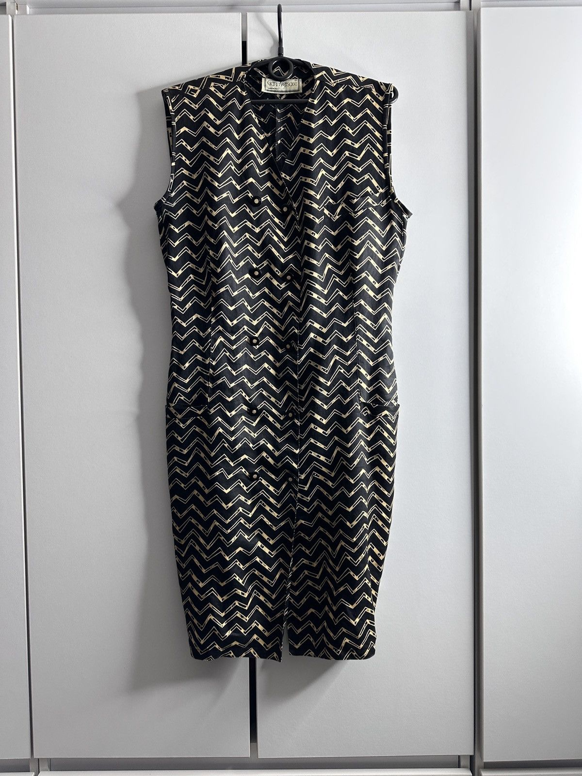 Versace Rrp 1270$ 🔥 Gianni Versace Vintage Sleeveless Dress Size M / US 6-8 / IT 42-44 - 1 Thumbnail