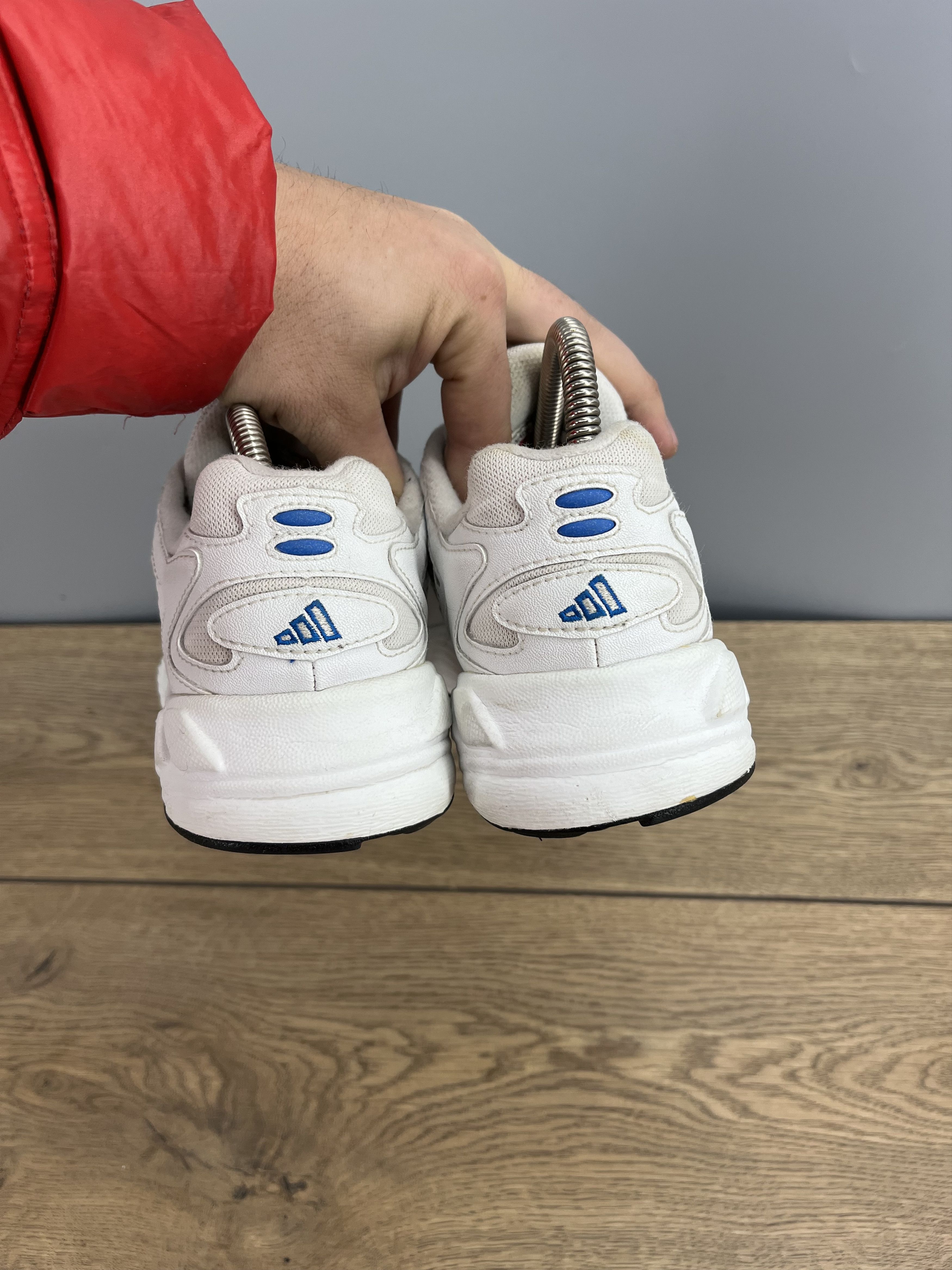 Adidas Vintage 90s Adidas Sneakers White Blue Trainers EU 38 Size US 6.5 / IT 36.5 - 8 Thumbnail