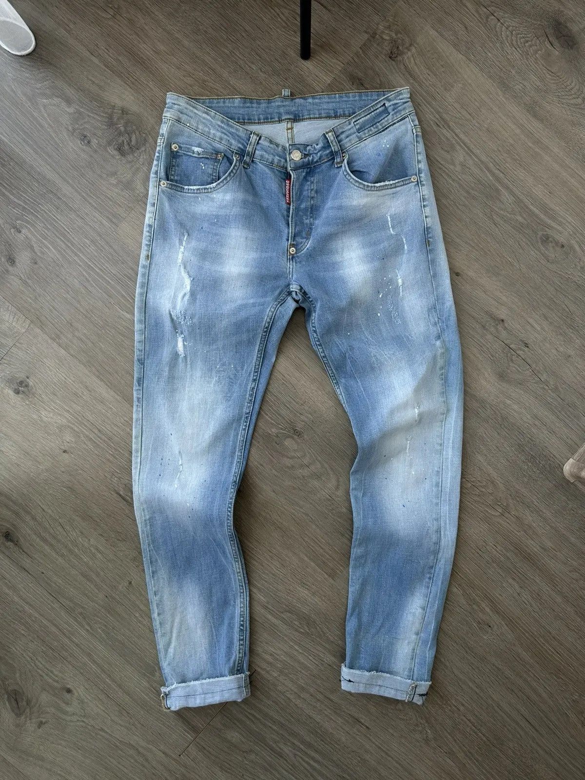Dsquared2 Vintage Japanese Denim Blue Faded Dsquared Mens Pants Size US 30 / EU 46 - 1 Thumbnail