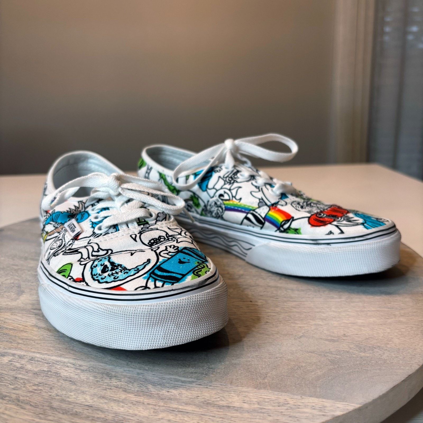 Vans Vans X Crayola Women’s Size 7.5 White Graphic Skate Sneakers Size US 7.5 / IT 37.5 - 1 Thumbnail