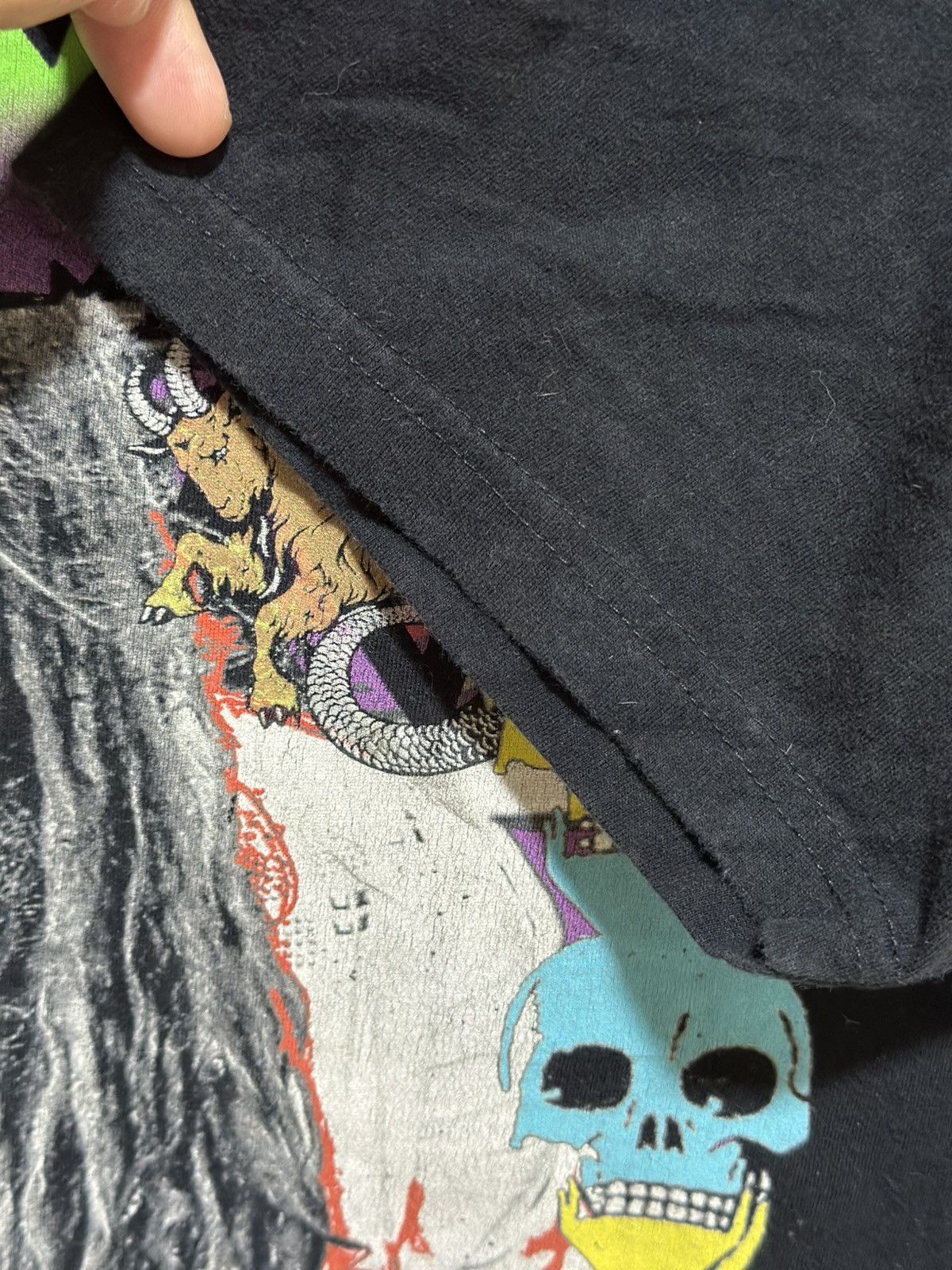 Band Tees × Vintage Vintage The Electric Warlock Acid Witch Satanic Faded Tee Size US XL / EU 56 / 4 - 4 Thumbnail