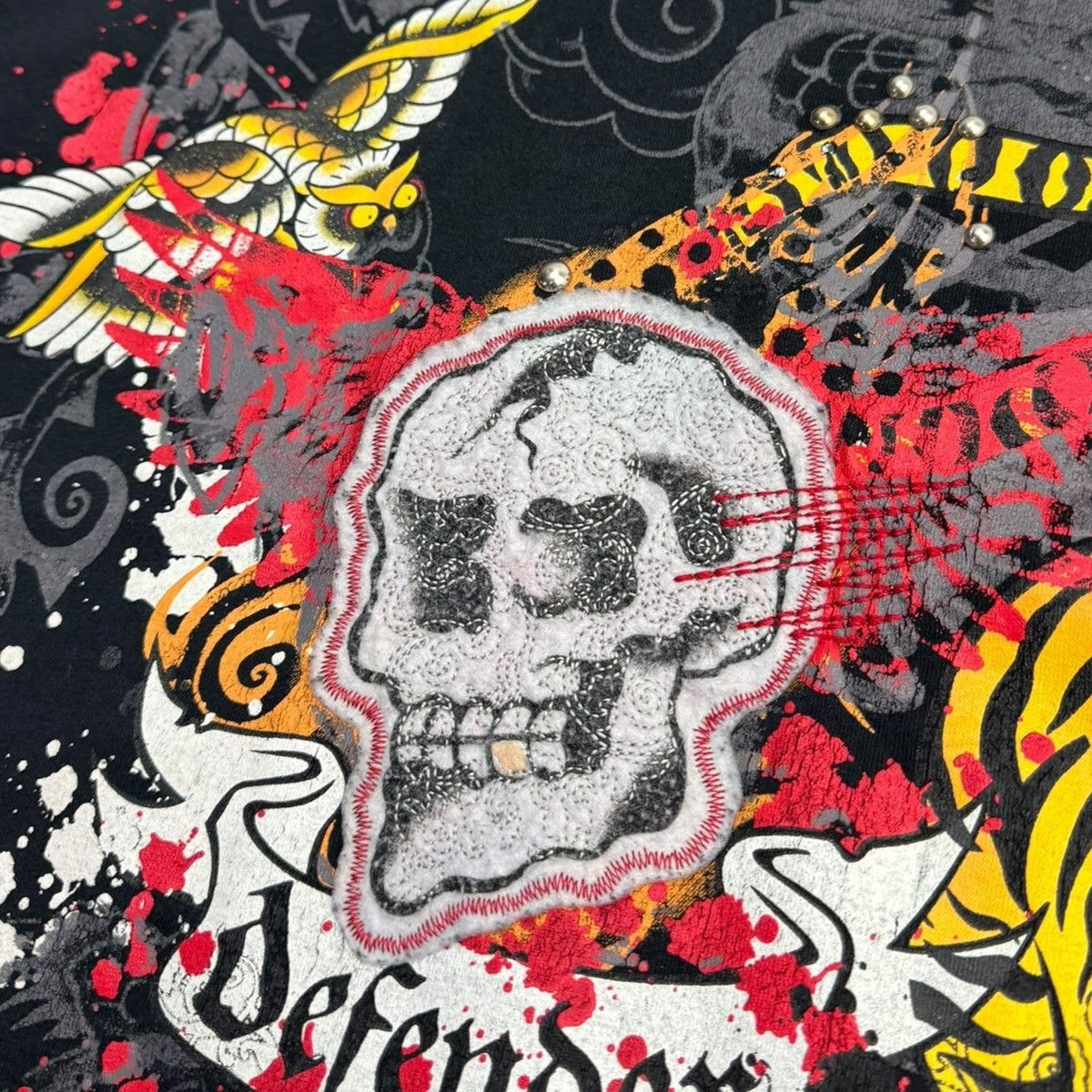 Pepe Jeans Y2K Pepe Jeans Tattoo Embroidered Ed Hardy Style Longsleeve Size US L / EU 52-54 / 3 - 12 Thumbnail