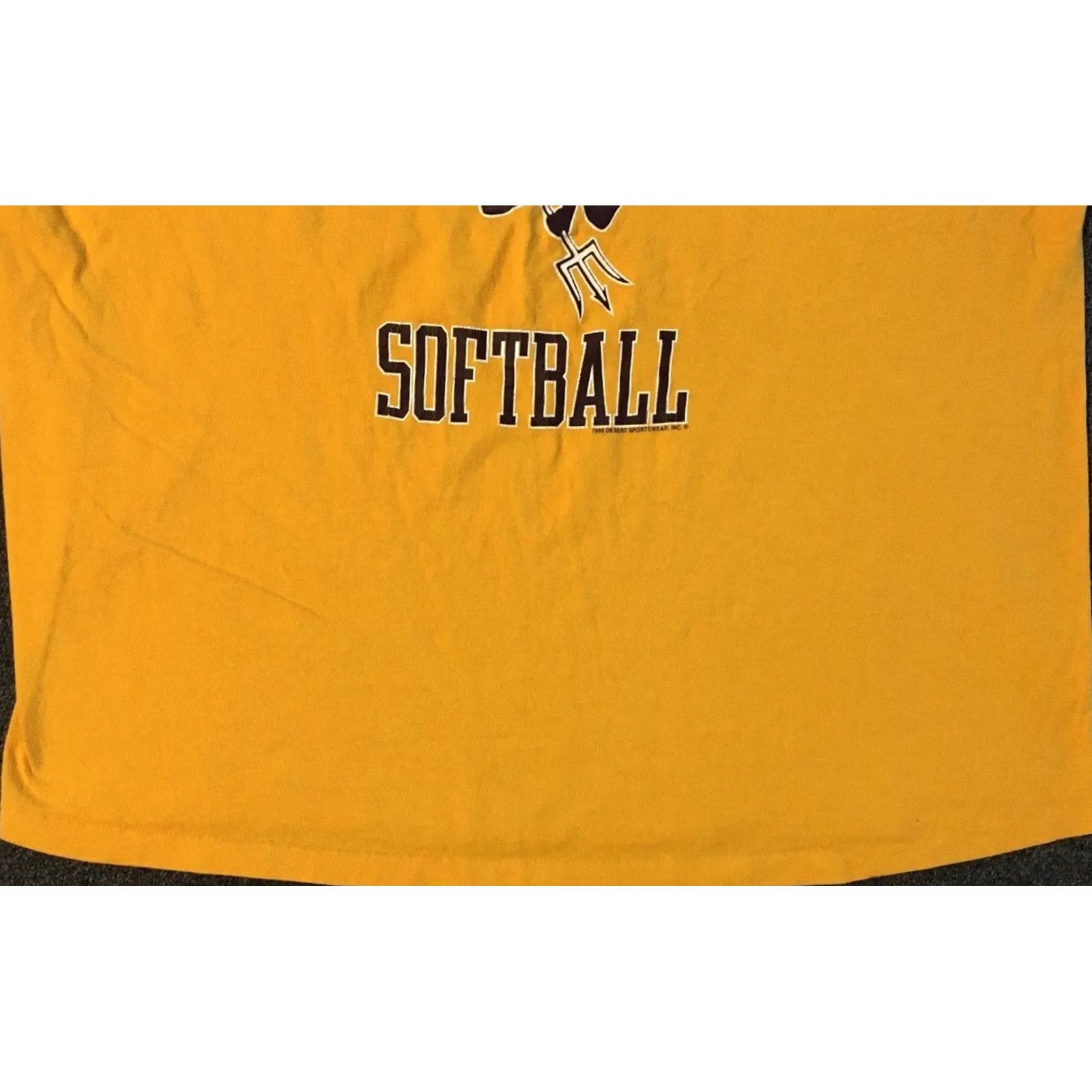 Vintage VINTAGE 90s ASU Arizona State University Softball Shirt Yellow M College School Track Grunge Men Size US M / EU 48-50 / 2 - 4 Thumbnail