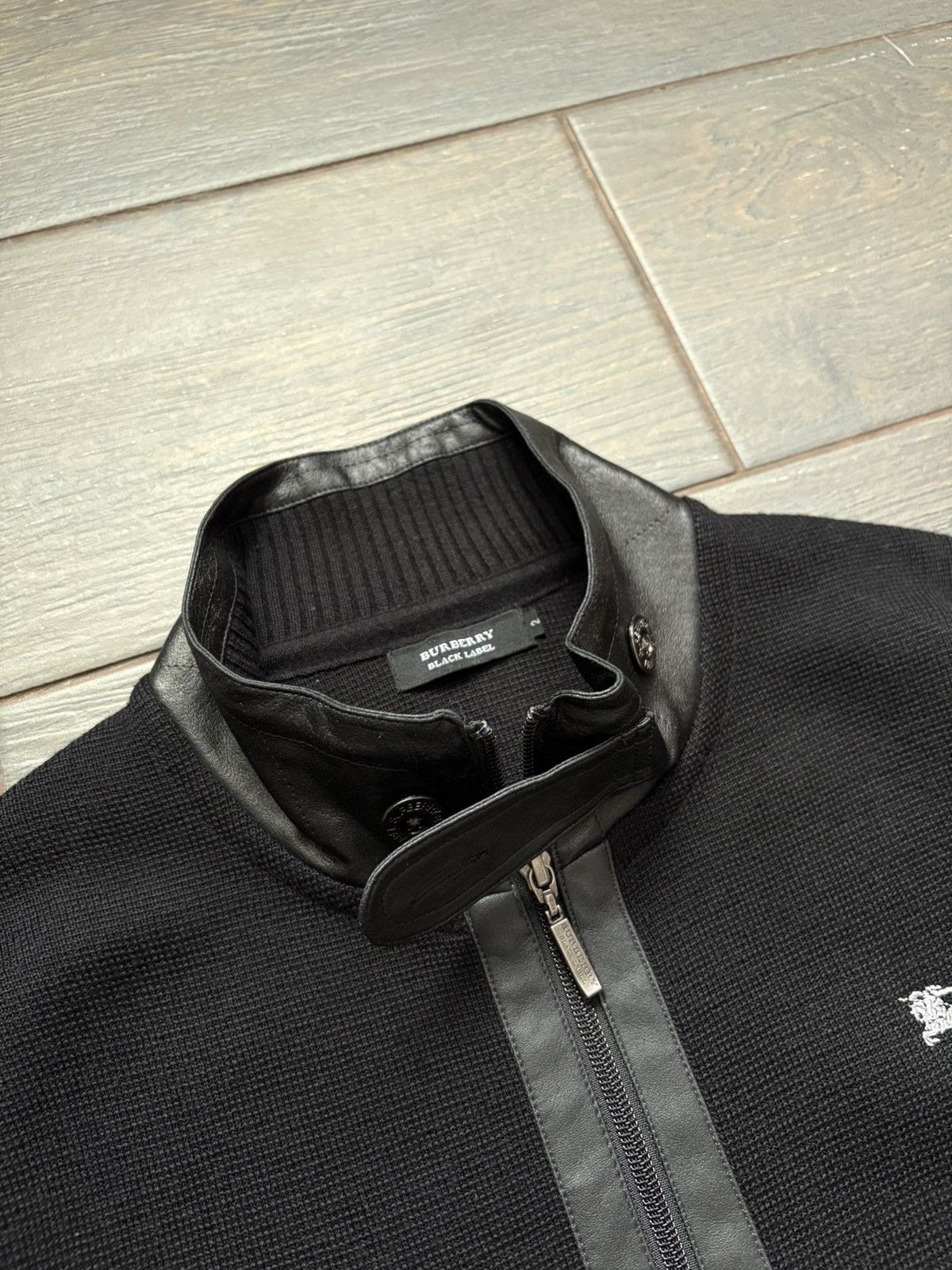 Burberry Burberry Black Label Knit Pullover Sweater Leather Trim Zip Size US M / EU 48-50 / 2 - 4 Thumbnail