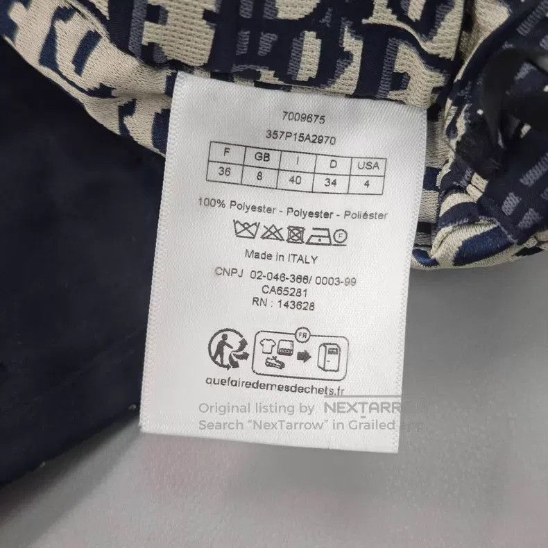 Dior Dior Dark blue full logo function wind belt skirt pants Size 24" / US 00 / IT 34 - 6 Thumbnail