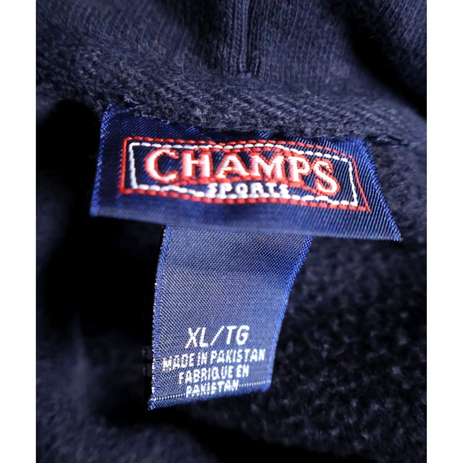 Vintage Champs Hoodie Men XL Dark Blue Heavyweight Sweatshirt Cotton Blend VTG Crew Neck Pullover Oversized 90s Retro Style Mens Size US XL / EU 56 / 4 - 3 Thumbnail