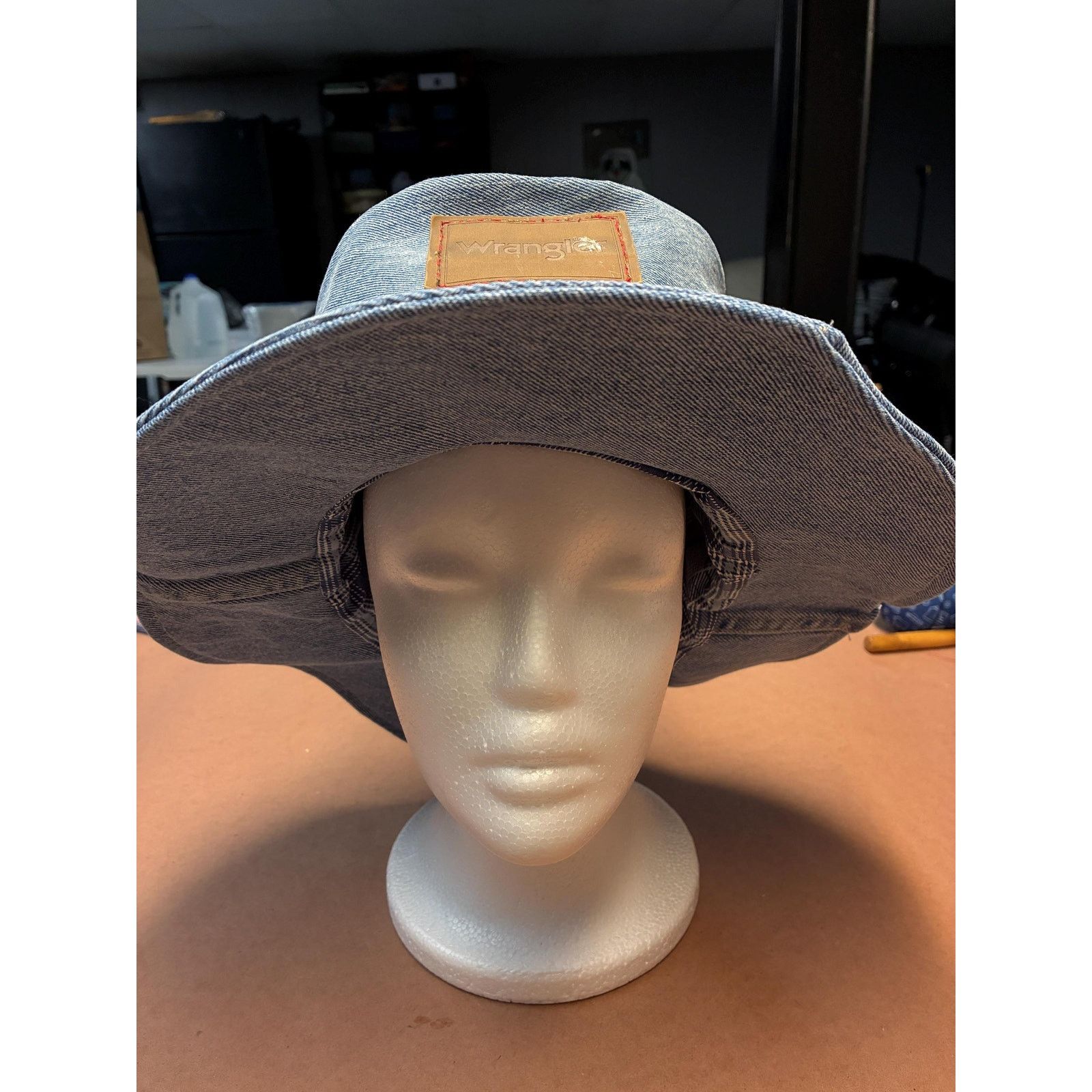 Other The Rodeo — Upcycled Denim Western Hat, Red Bandana Band, Size ONE SIZE - 9 Thumbnail