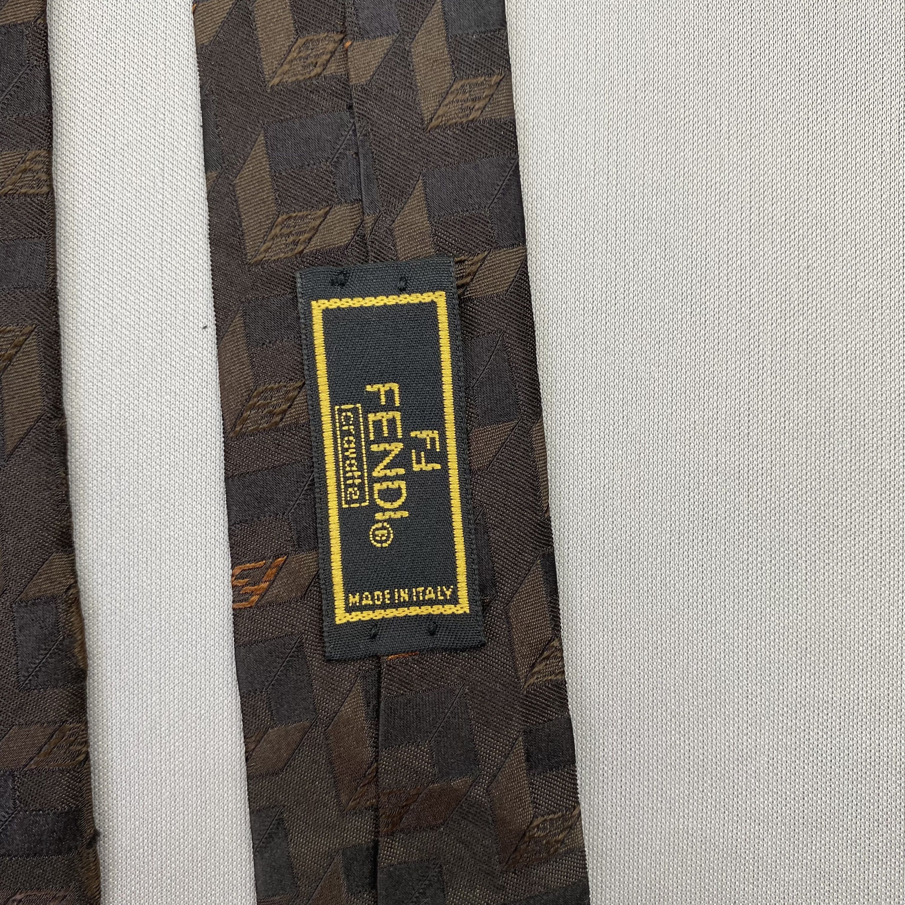 Fendi Vintage Fendi SILK Necktie Cravate Pure Silk Neck Tie Size ONE SIZE - 8 Thumbnail