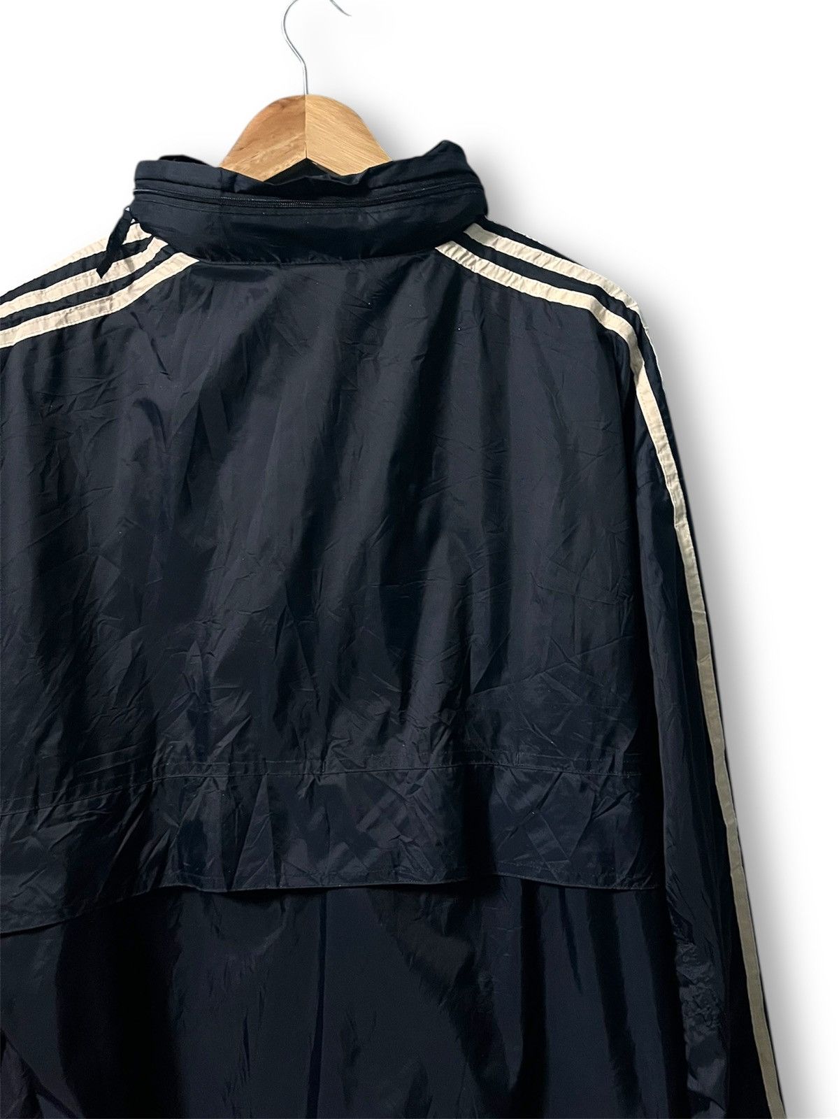Adidas 90s Adidas Nylon Drill Windbreaker Jacket Navy Blue Active Size US M / EU 48-50 / 2 - 5 Thumbnail