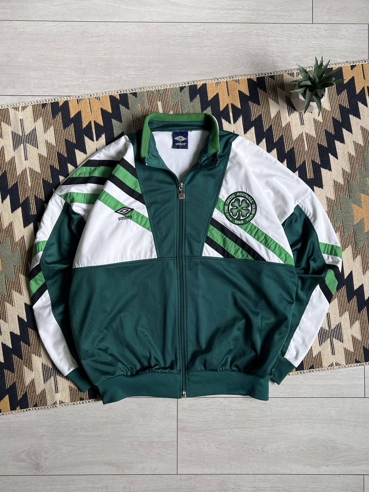 Vintage Umbro Celtic Glasgow 1990/92 Blokecore Track Jacket