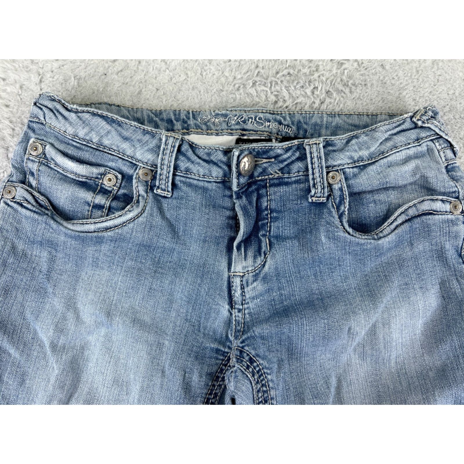Diesel Vintage Diesel Blue Denim Flared Jeans Womens 7 Low Rise Stretch Cotton 27x27.5 Size 28" / US 6 / IT 42 - 4 Thumbnail