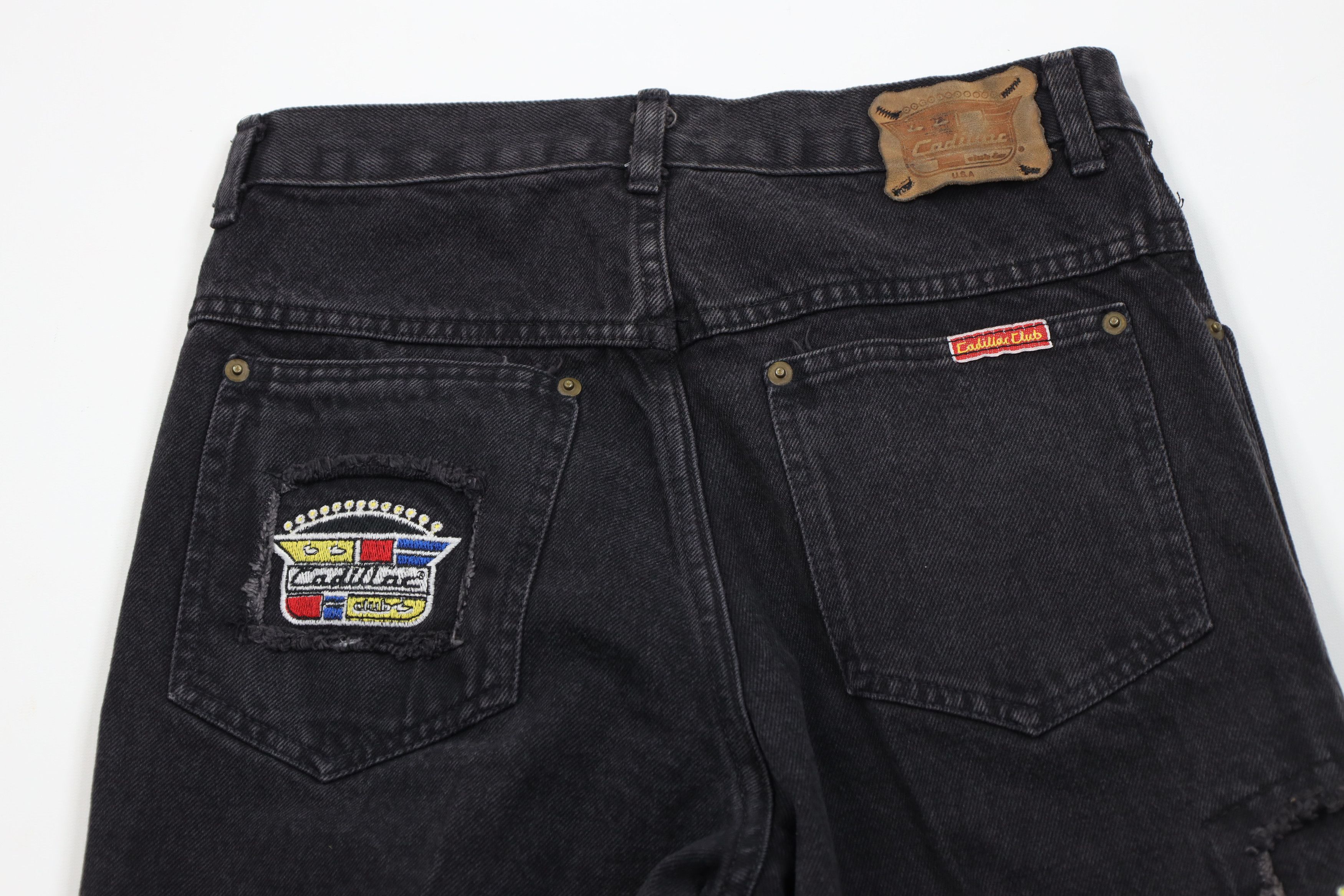 Cadillac Deadstock Vintage 90s Cadillac Car Straight Leg Jeans USA Size US 30 / EU 46 - 10 Thumbnail