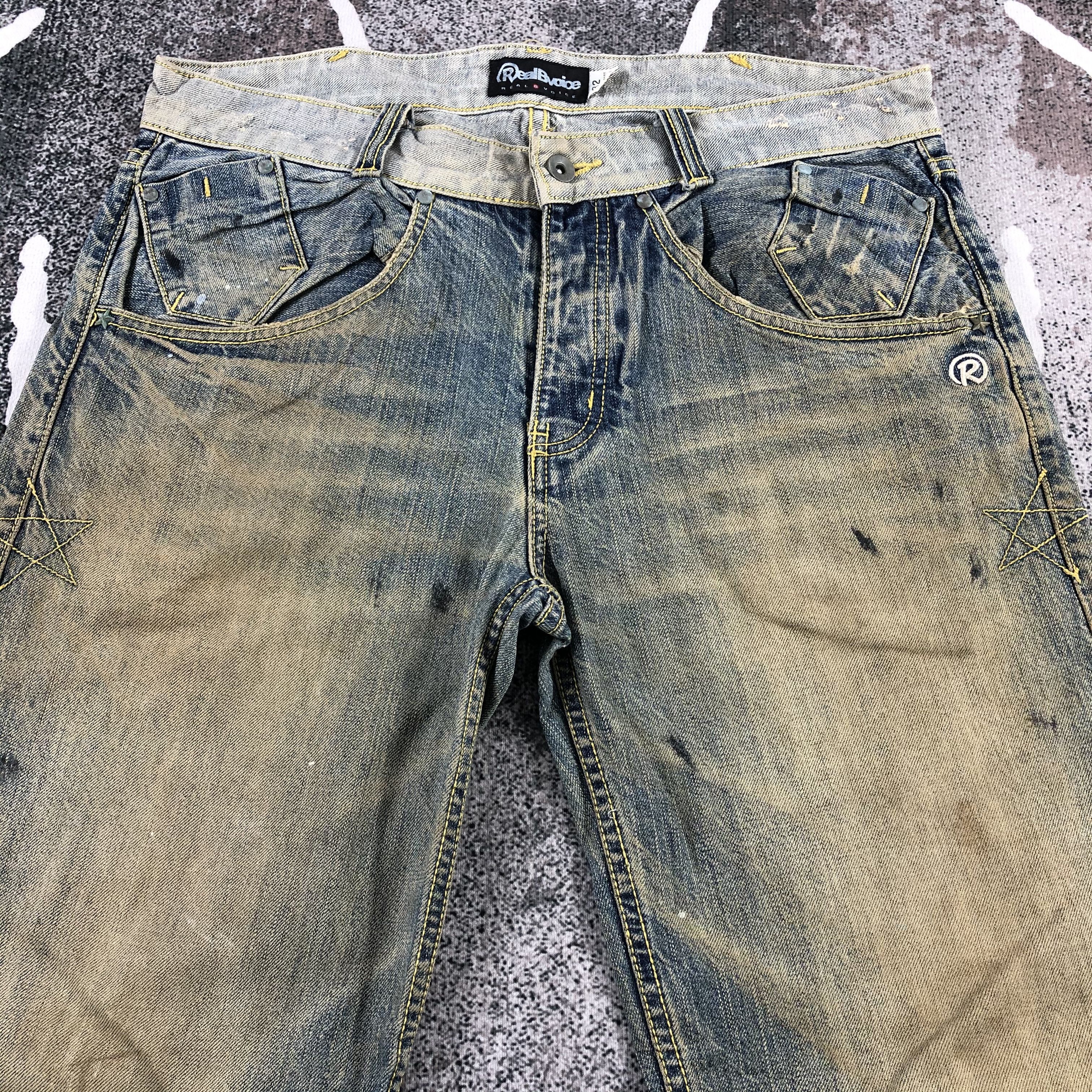 Japanese Brand Real B Voice Jeans Rusty Distressed Denim KJ744 Size US 32 / EU 48 - 3 Thumbnail