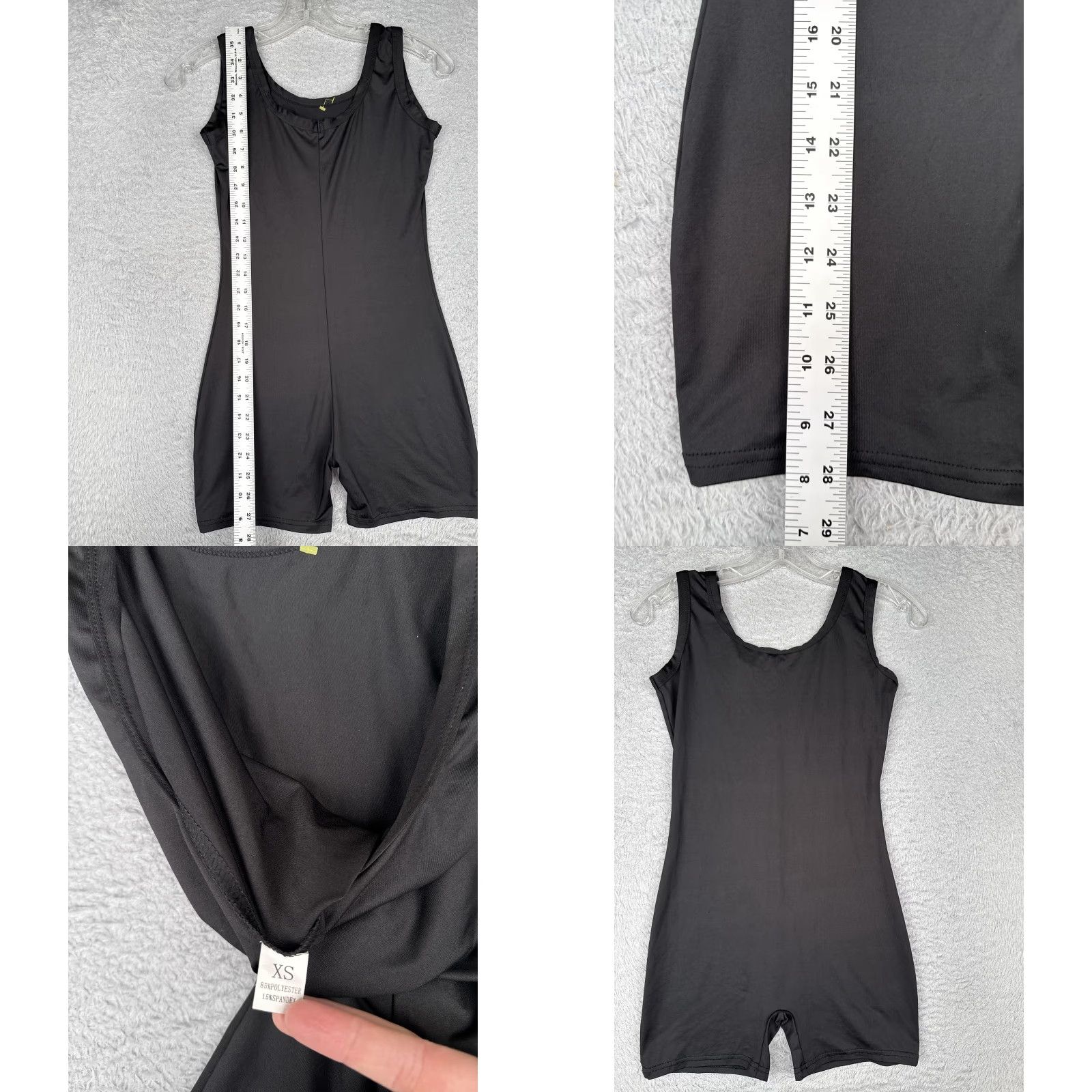Vintage Shapewear Bodysuit Womens XS Black Sleeveless One Piece Jumpsuit Activewear Size XS / US 0-2 / IT 36-38 - 8 Thumbnail