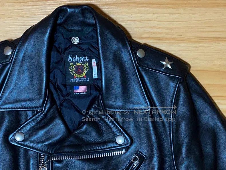 Schott Schott Leather coat Size US XS / EU 42 / 0 - 1 Thumbnail