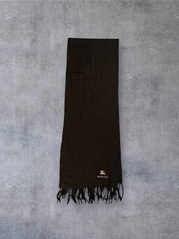 Burberry Vintage Burberry scarf brown logo wool Size ONE SIZE - 6 Thumbnail