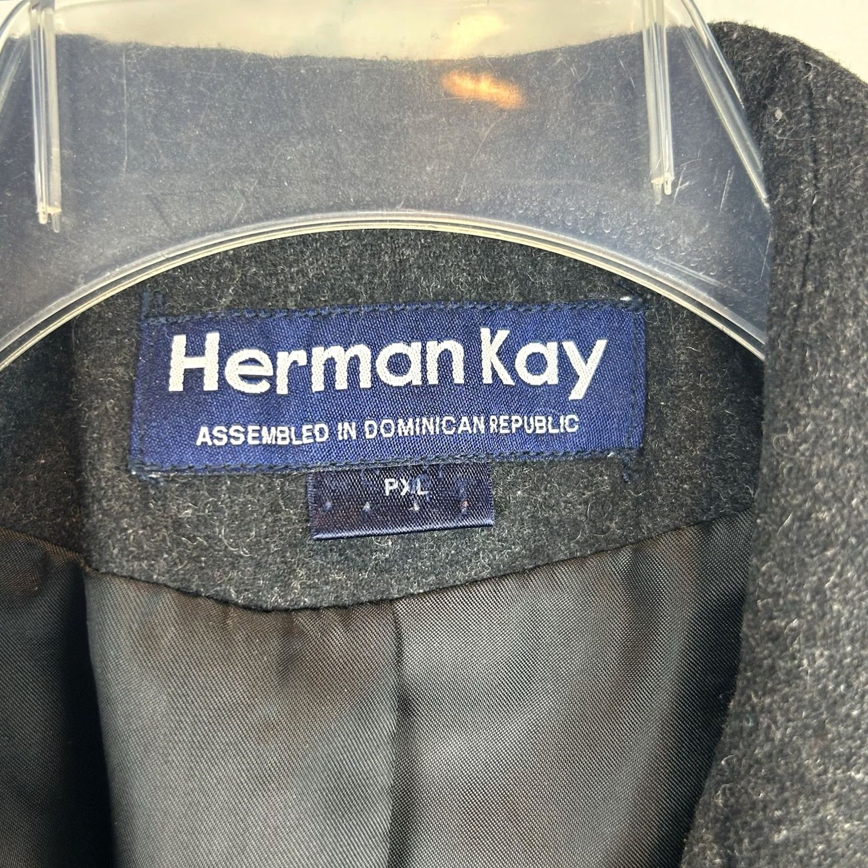 Vintage VINTAGE Herman Kay Wool Blend Pea Coat Womens XL Gray Double Breasted Size XL / US 12-14 / IT 48-50 - 3 Thumbnail