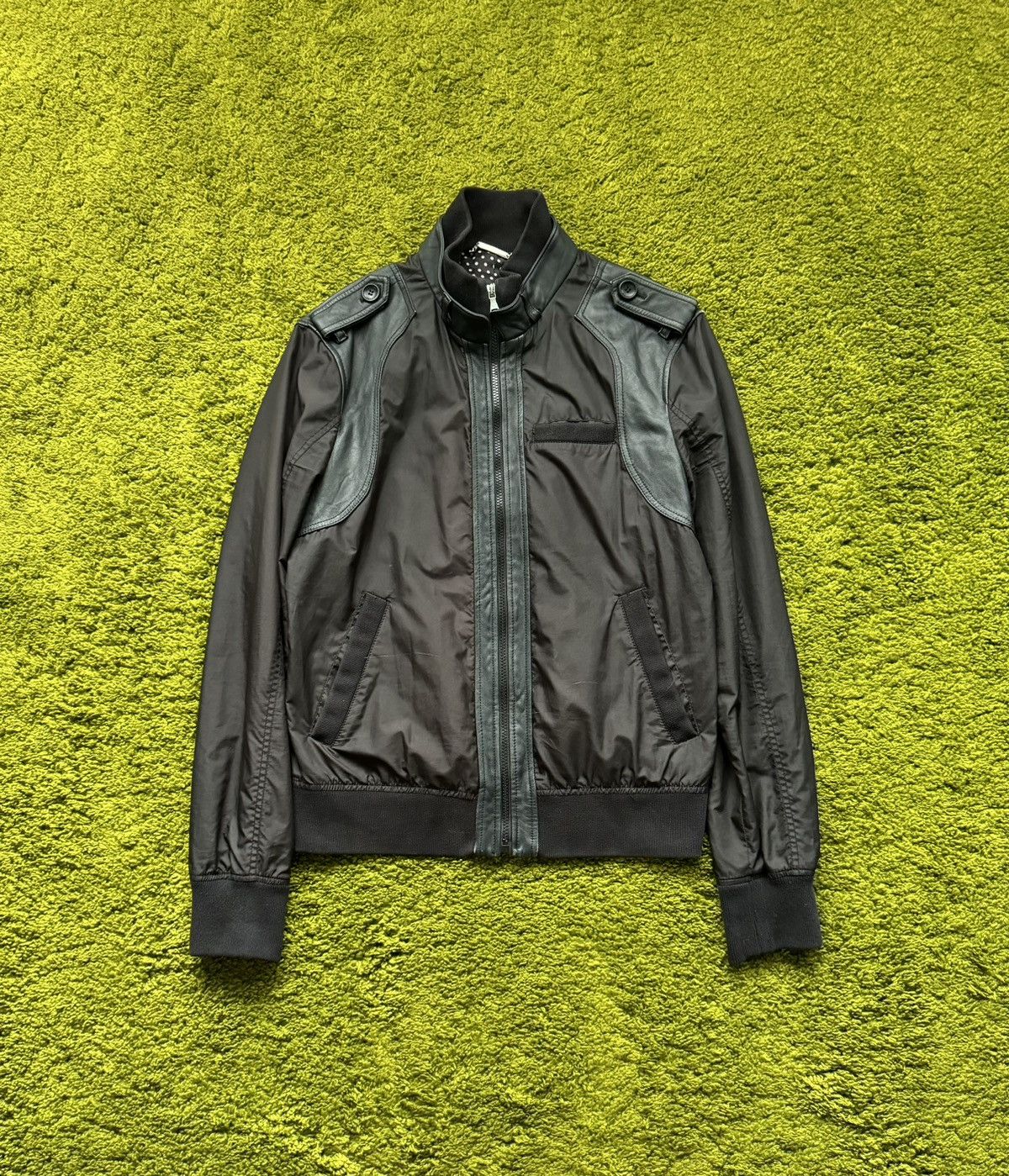 Designer × Dolce & Gabbana Dolce & Gabbana D&G 2000s vintage Y2K nylon + leather jacket Size US L / EU 52-54 / 3 - 1 Thumbnail