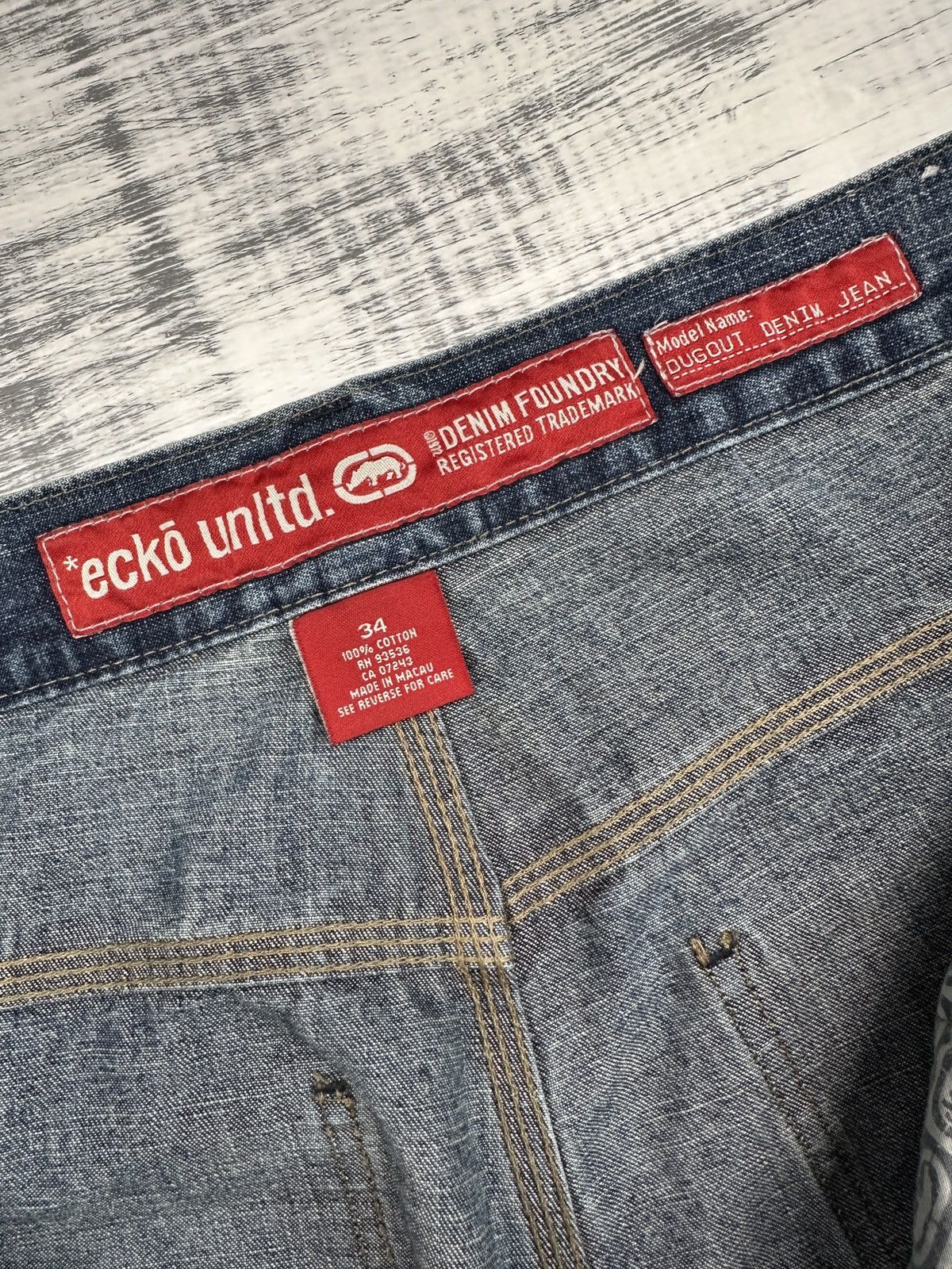 Ecko Unltd. ECKO UNLTD. Big Logo Baggy Distressed Cargo Jeans Pants Size US 34 / EU 50 - 8 Thumbnail
