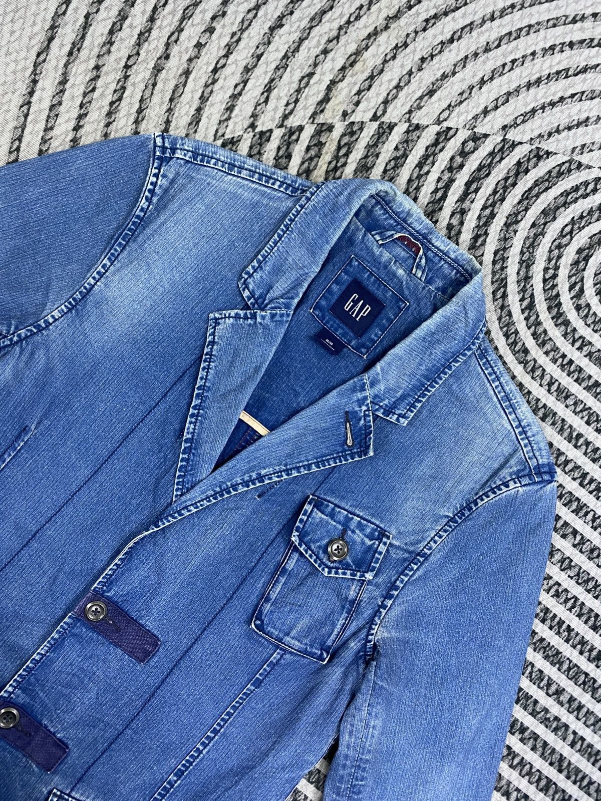 Gap Vintage Gap Denim Blue Wash Blazer Style Jacket Size US M / EU 48-50 / 2 - 7 Thumbnail
