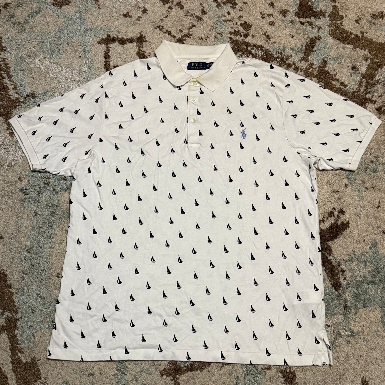 Polo Ralph Lauren Polo Ralph Lauren Sailboat AOP Polo Shirt Size XLT Size US XL / EU 56 / 4 - 1 Thumbnail