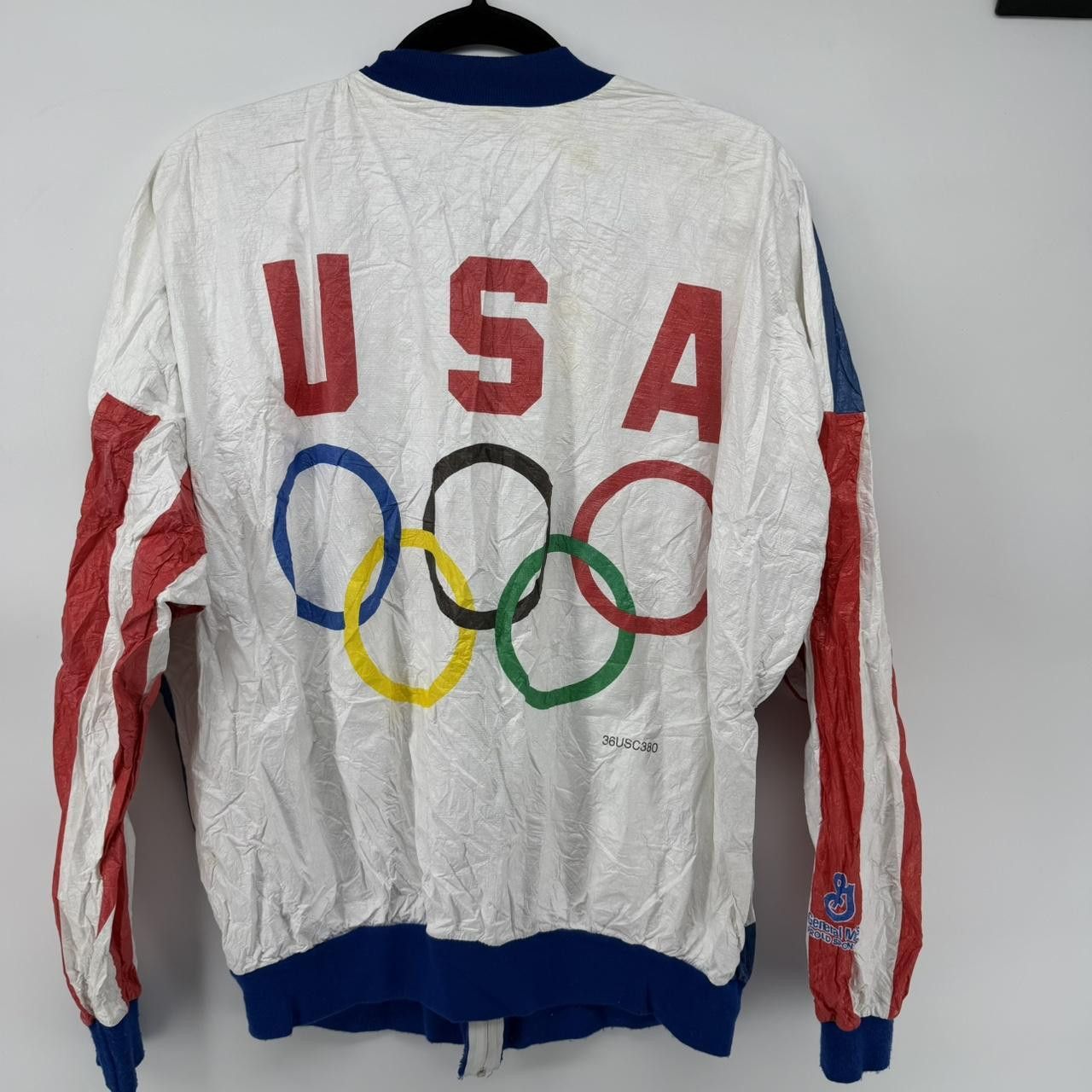 The Unbranded Brand Vintage 90s Team USA Olympic Tyvek Paper Jacket Windbreaker Size US XL / EU 56 / 4 - 3 Thumbnail