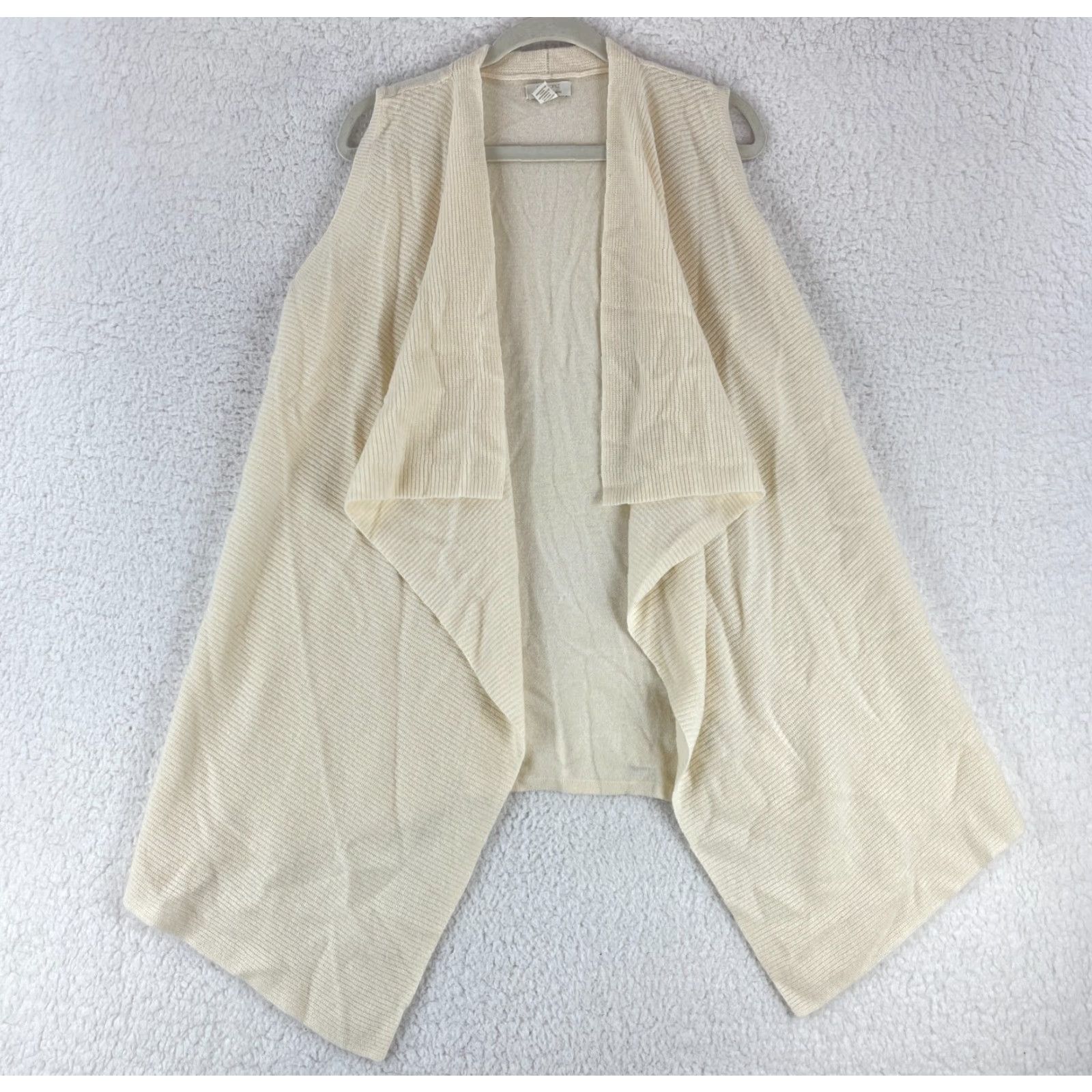 Vintage St. Tropez West Ivory 100% 2-Ply Cashmere Sweater Cardigan Womens Medium Size M / US 6-8 / IT 42-44 - 2 Thumbnail
