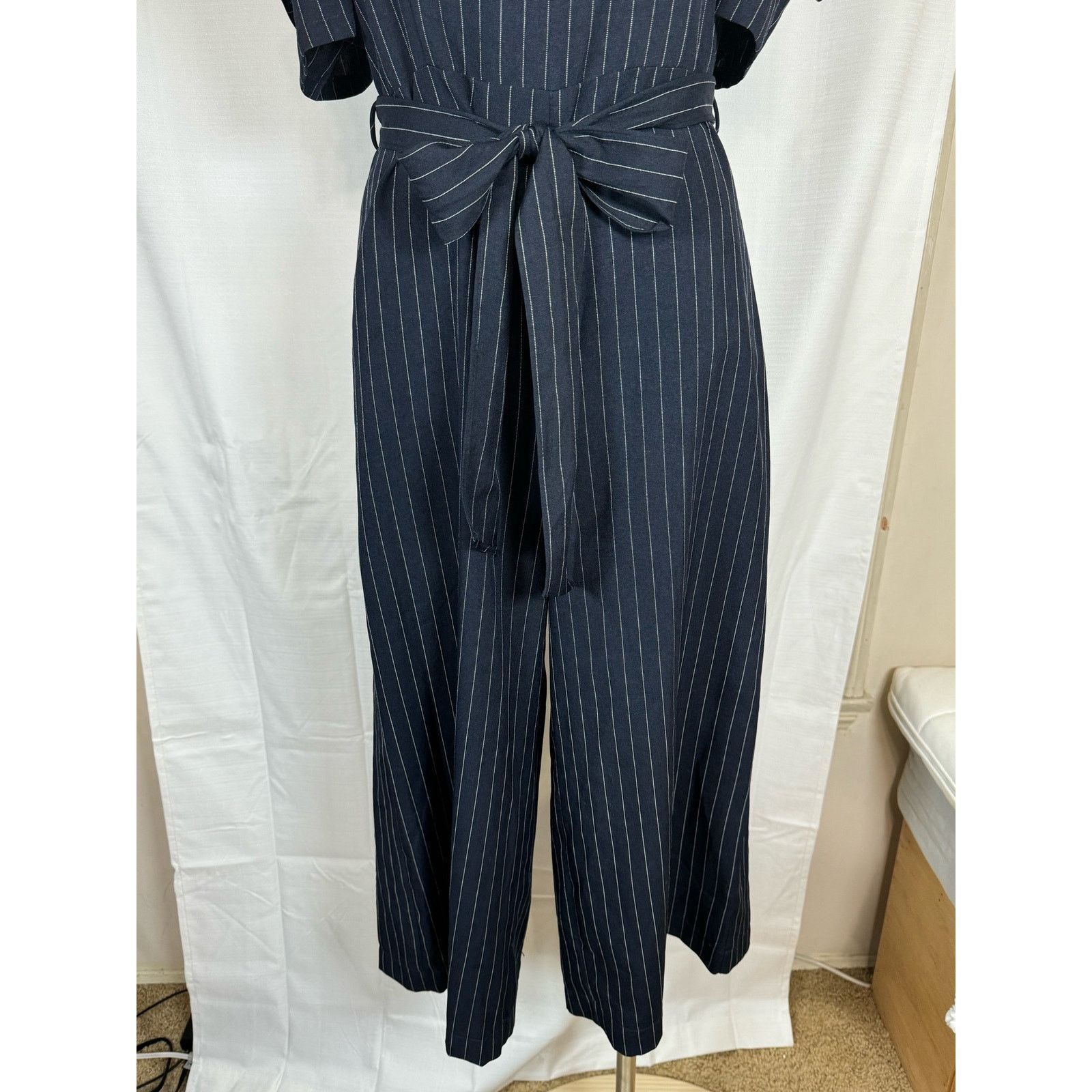 Unknown London Essue Elegant Off Shoulder Strap Marine Blue Jumpsuit Womens Size 34" / US 12 / IT 48 - 6 Thumbnail