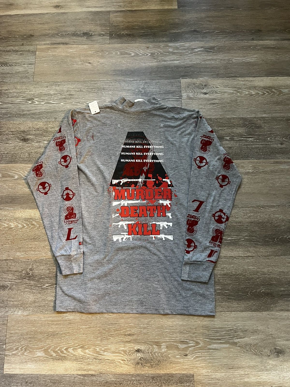 Other Up-Cycled Army Gun Club Long-Sleeve T-Shirt Size US XL / EU 56 / 4 - 10 Thumbnail