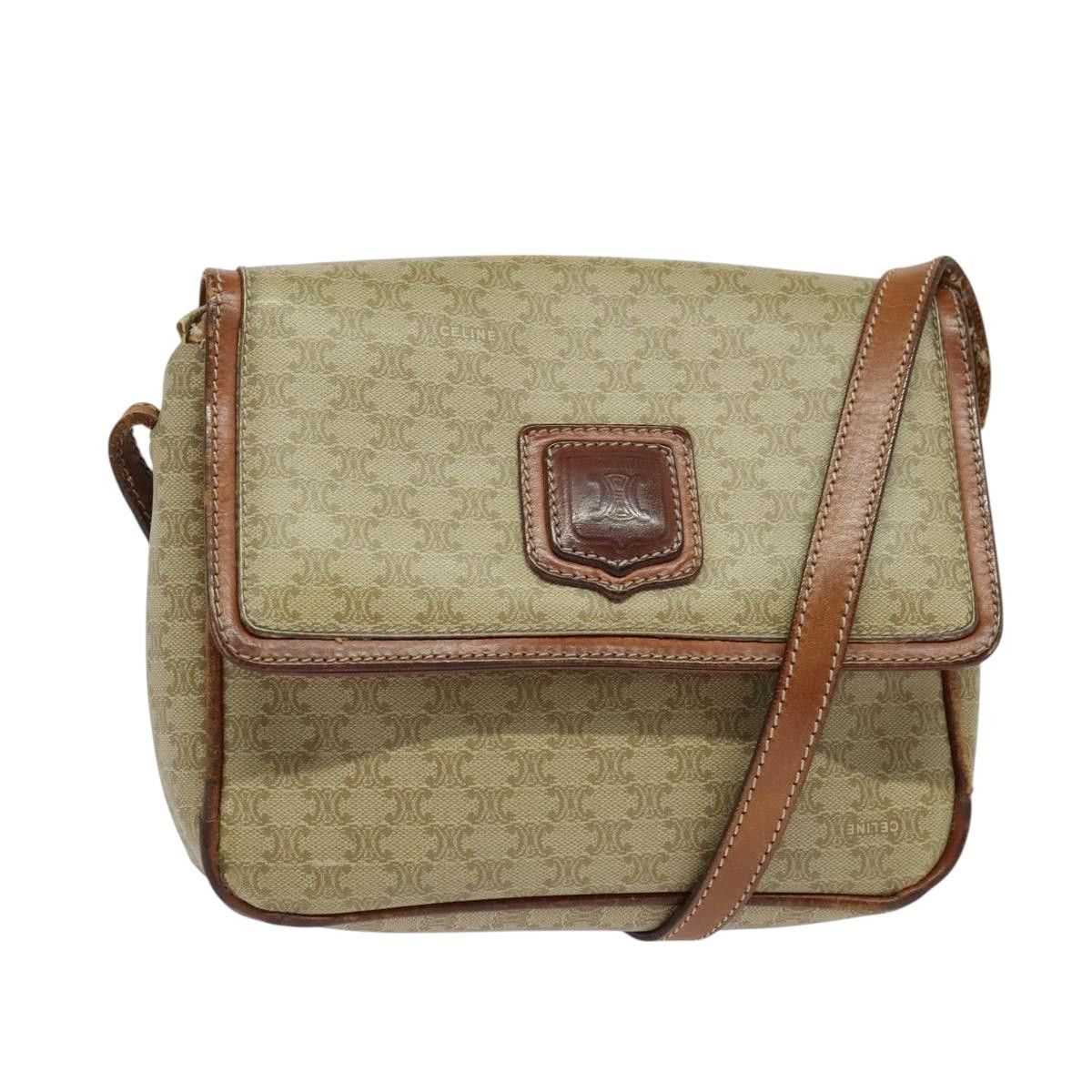 Celine CELINE Macadam Canvas Shoulder Bag Pvc Beige Size ONE SIZE - 1 Thumbnail