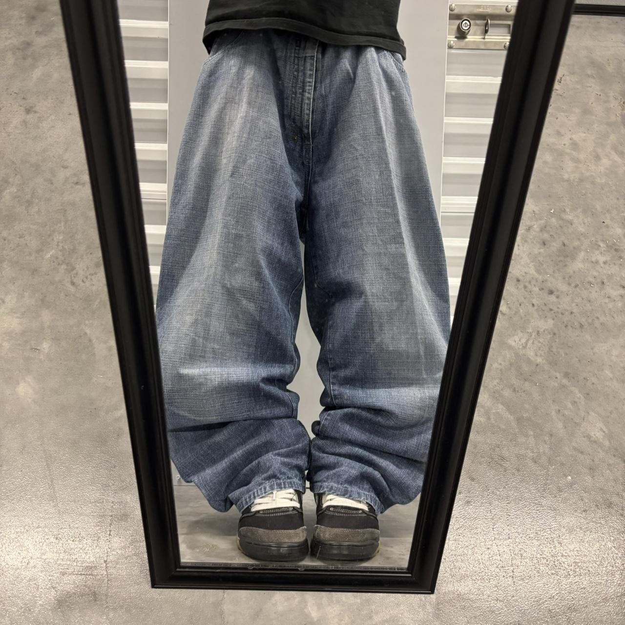 Japanese Brand × Vintage Crazy Vintage Y2K/2000s Baggy Faded Grunge Skater Denim Jeans! Size US 40 / EU 56 - 1 Thumbnail