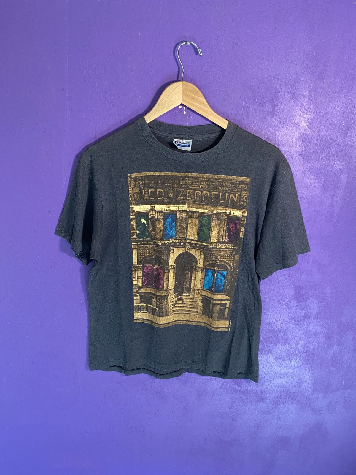 Band Tees Vintage 1986 Led Zeppelin physical Graphitti tour tee Size US M / EU 48-50 / 2 - 1 Thumbnail