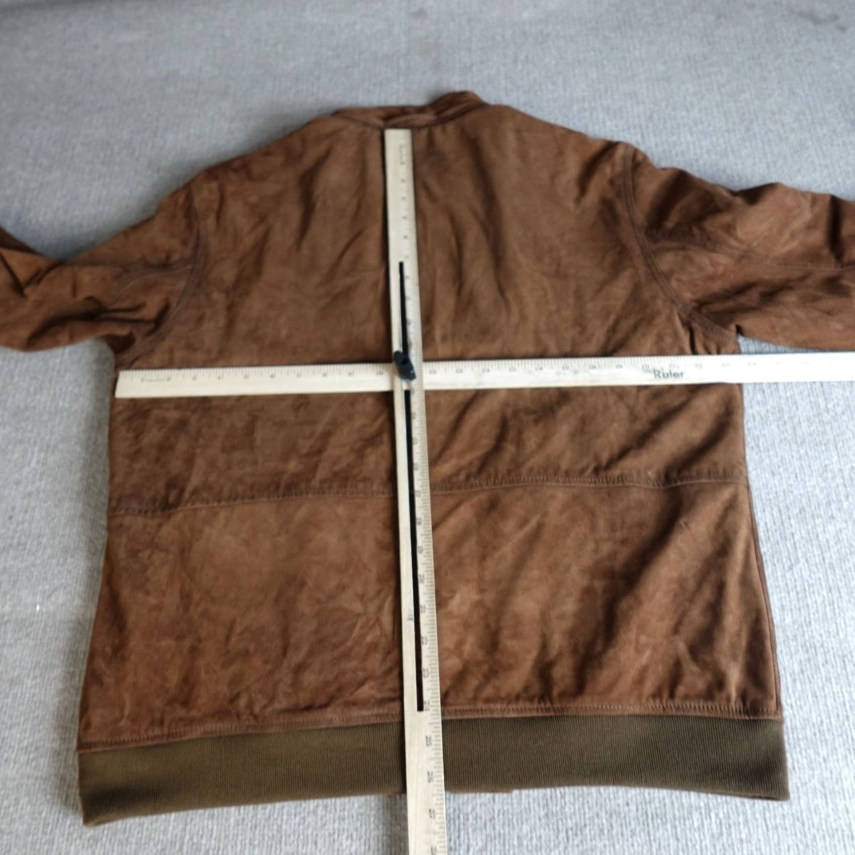 Vintage Wilsons Leather Mens Jacket XL Brown Suede Bomber Hooded Bomber Jacket Full Zip Hooded Mens XL Brown Suede Leather Jacket Size US XL / EU 56 / 4 - 4 Thumbnail