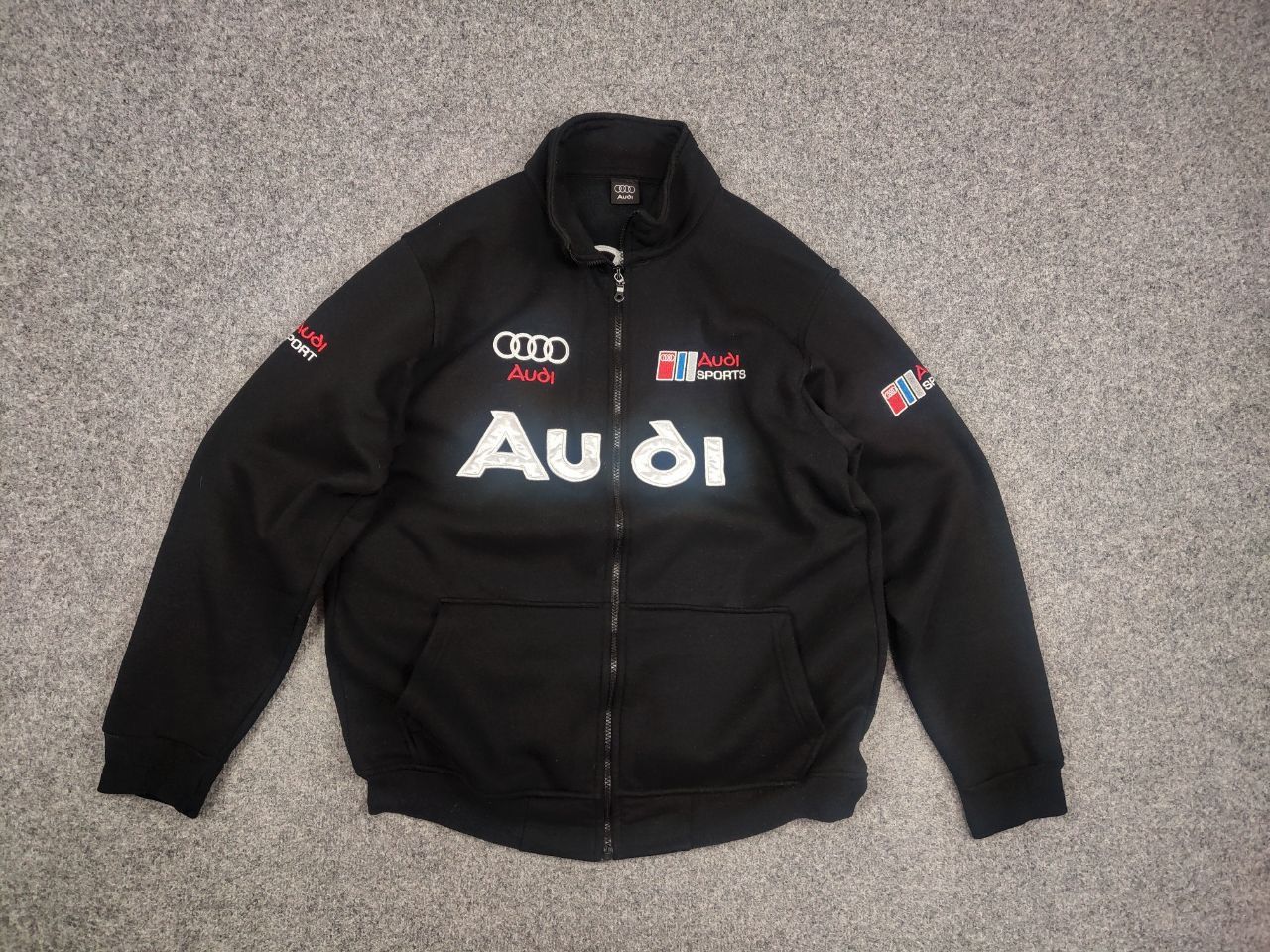 Audi Vintage Audi F1 Sports Logo Racing Full Zip Sweatshirt Y2K Size US L / EU 52-54 / 3 - 9 Thumbnail