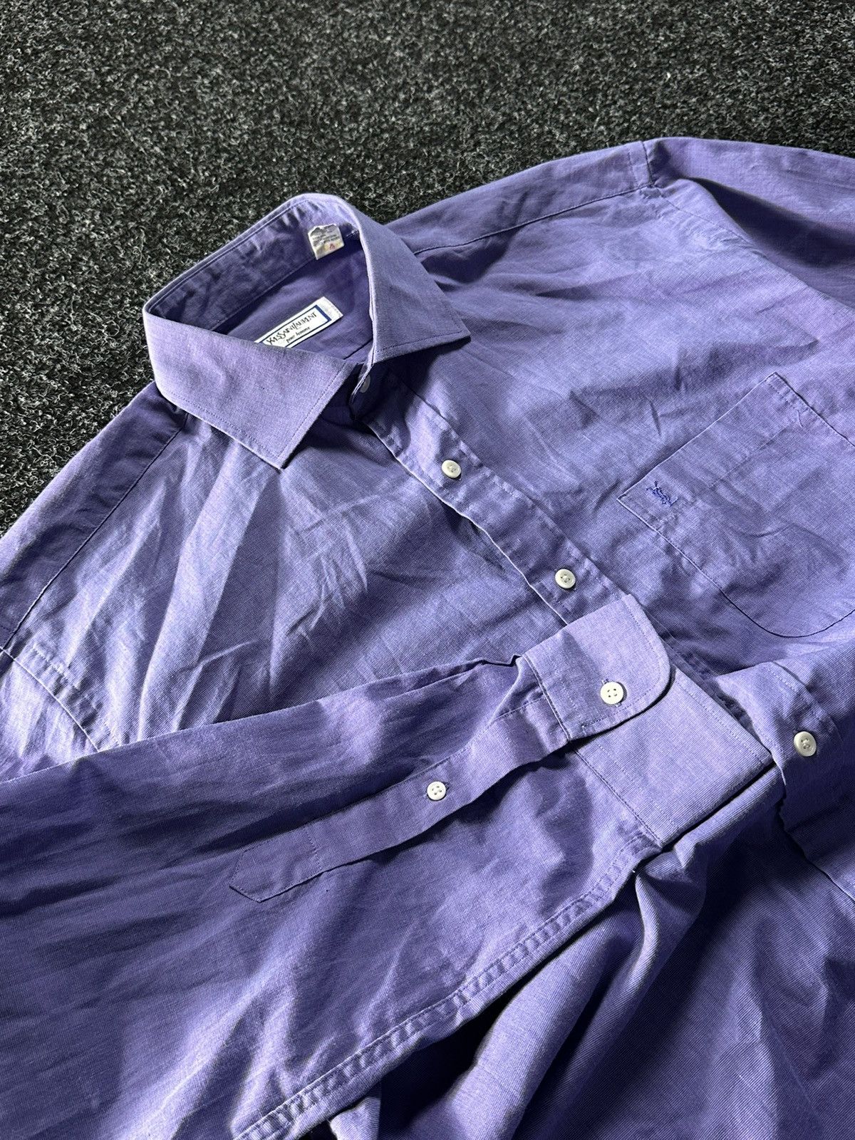 Yves Saint Laurent VNTG🚨Yves Saint Laurent Purple COTTON shirt YSL rare Flannel Size US M / EU 48-50 / 2 - 8 Thumbnail