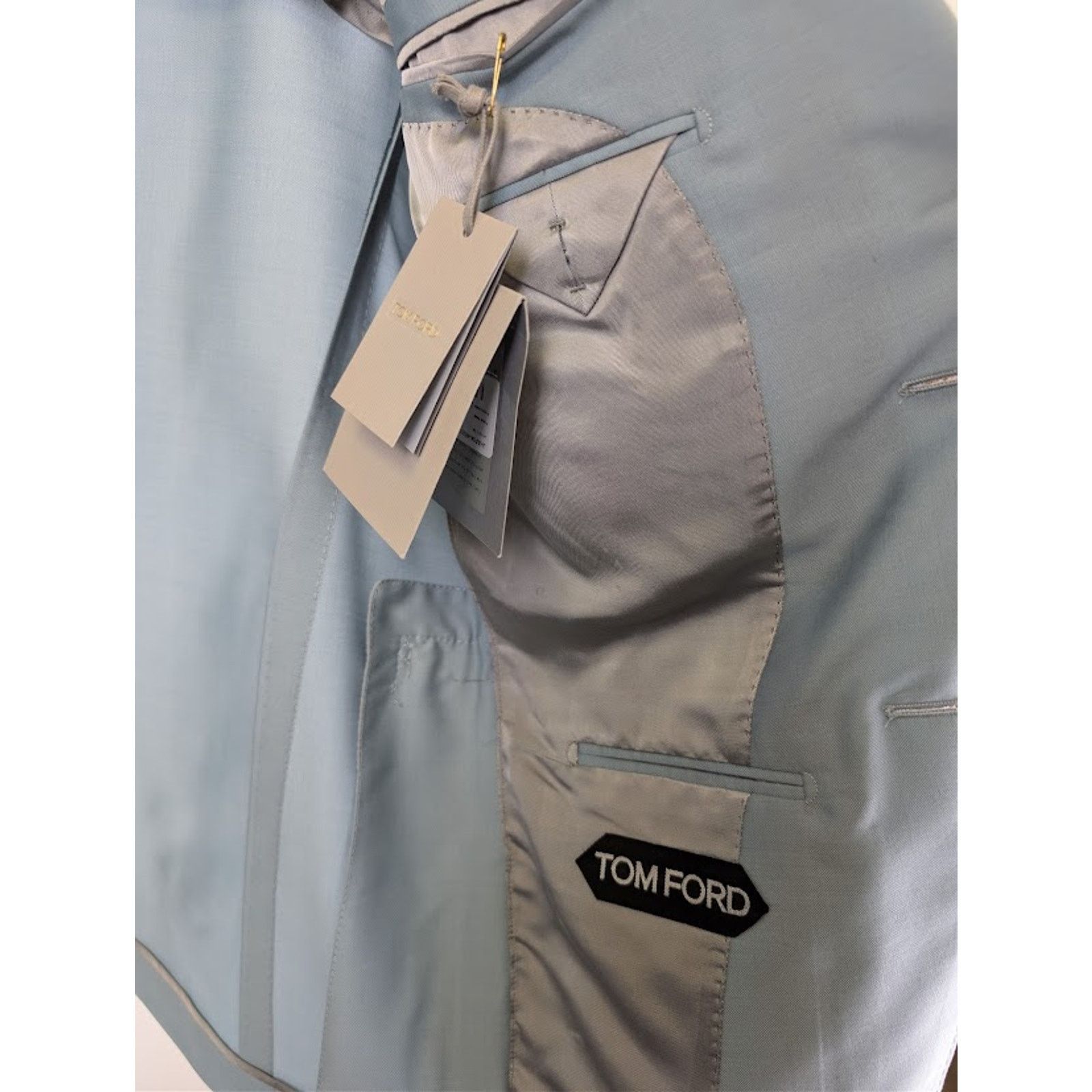 Tom Ford o1rshd1 Blazer Jacket in Light Blue Size US M / EU 48-50 / 2 - 9 Thumbnail