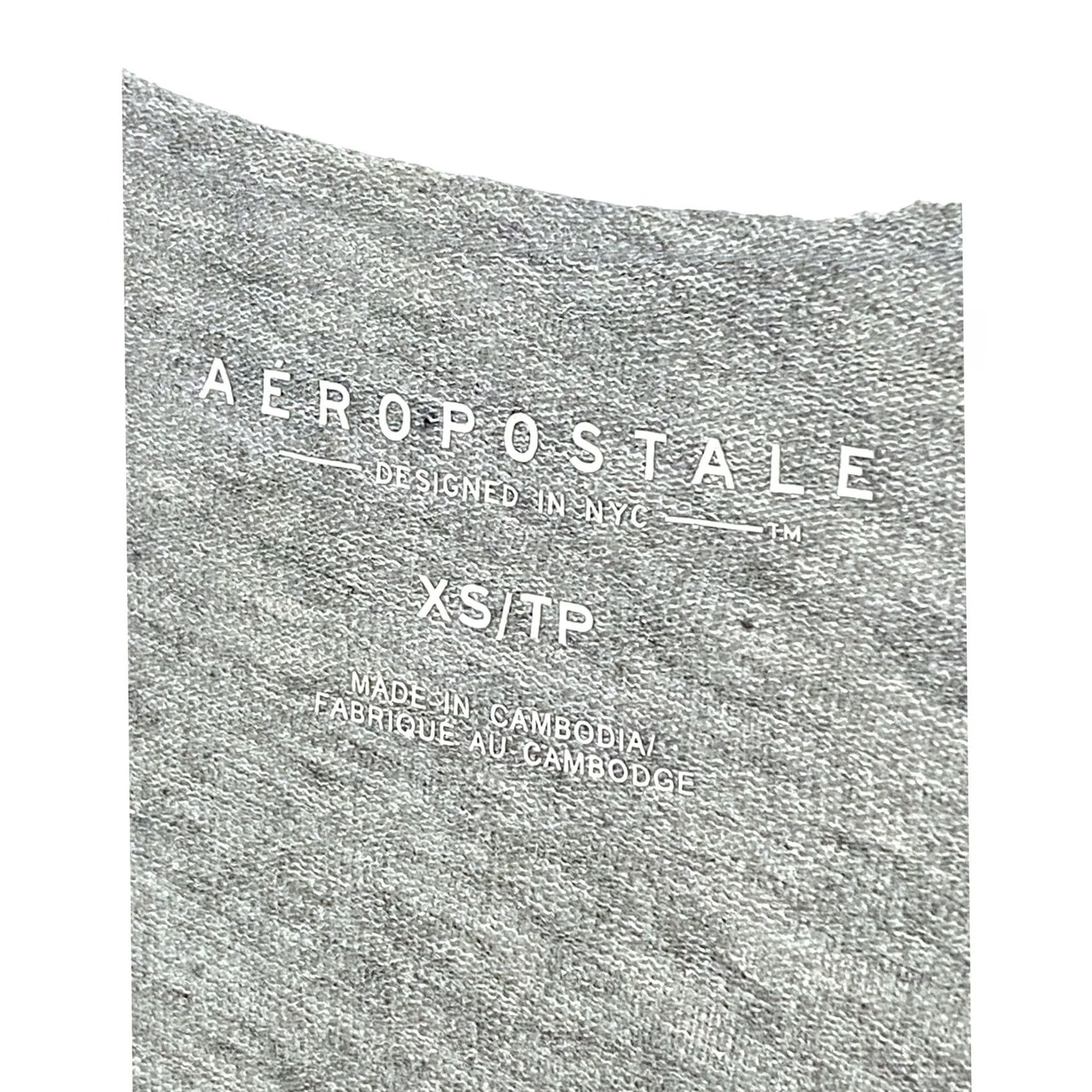 Vintage Aéropostale Gray V Neck Tee TShirt Top Womens XS Classic Casual Neutral TShirt Short Sleeve Pullover Size XS / US 0-2 / IT 36-38 - 6 Thumbnail