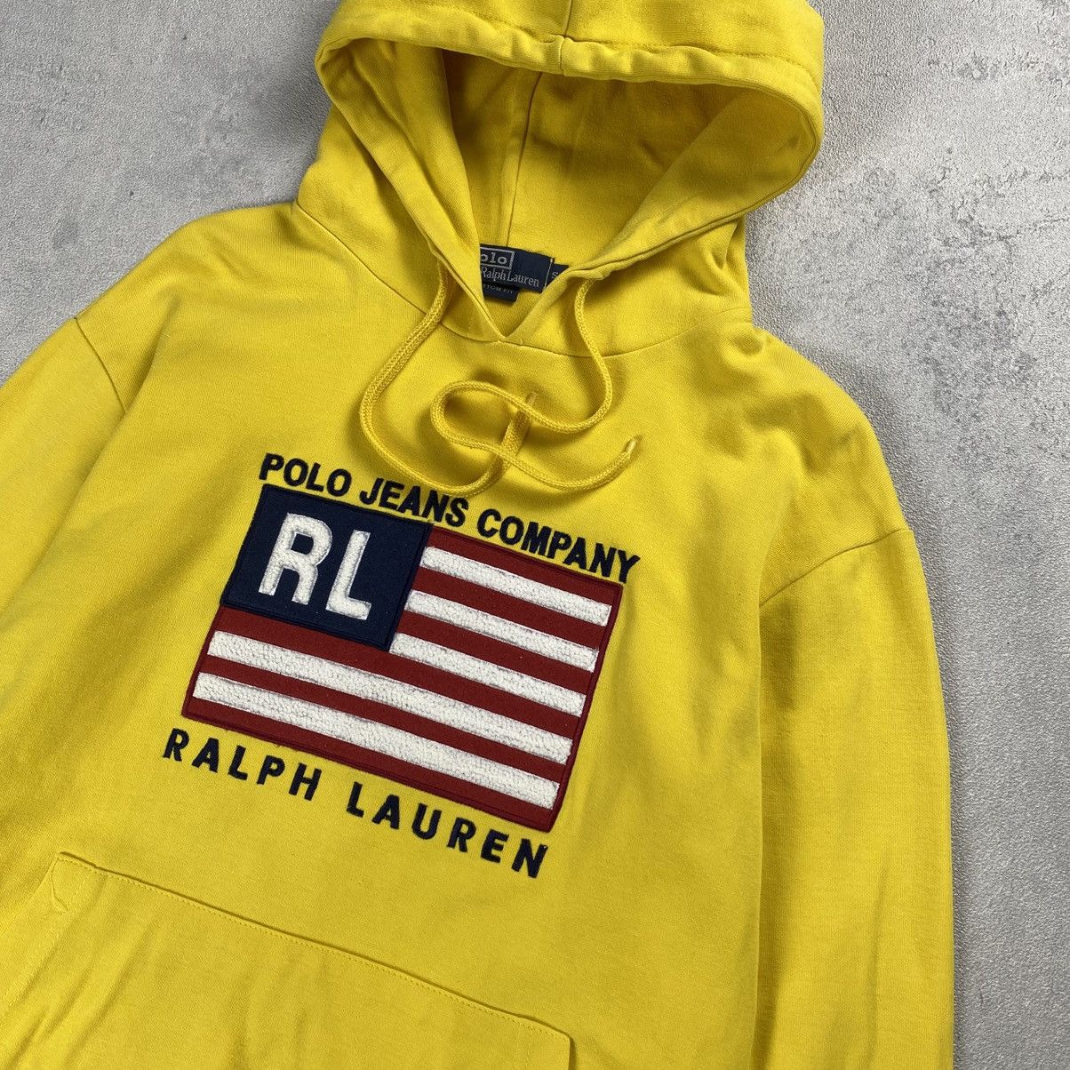 Ralph Lauren Vintage Polo Ralph Lauren Embroidered RL USA Flag Hoodie Size US S / EU 44-46 / 1 - 2 Thumbnail