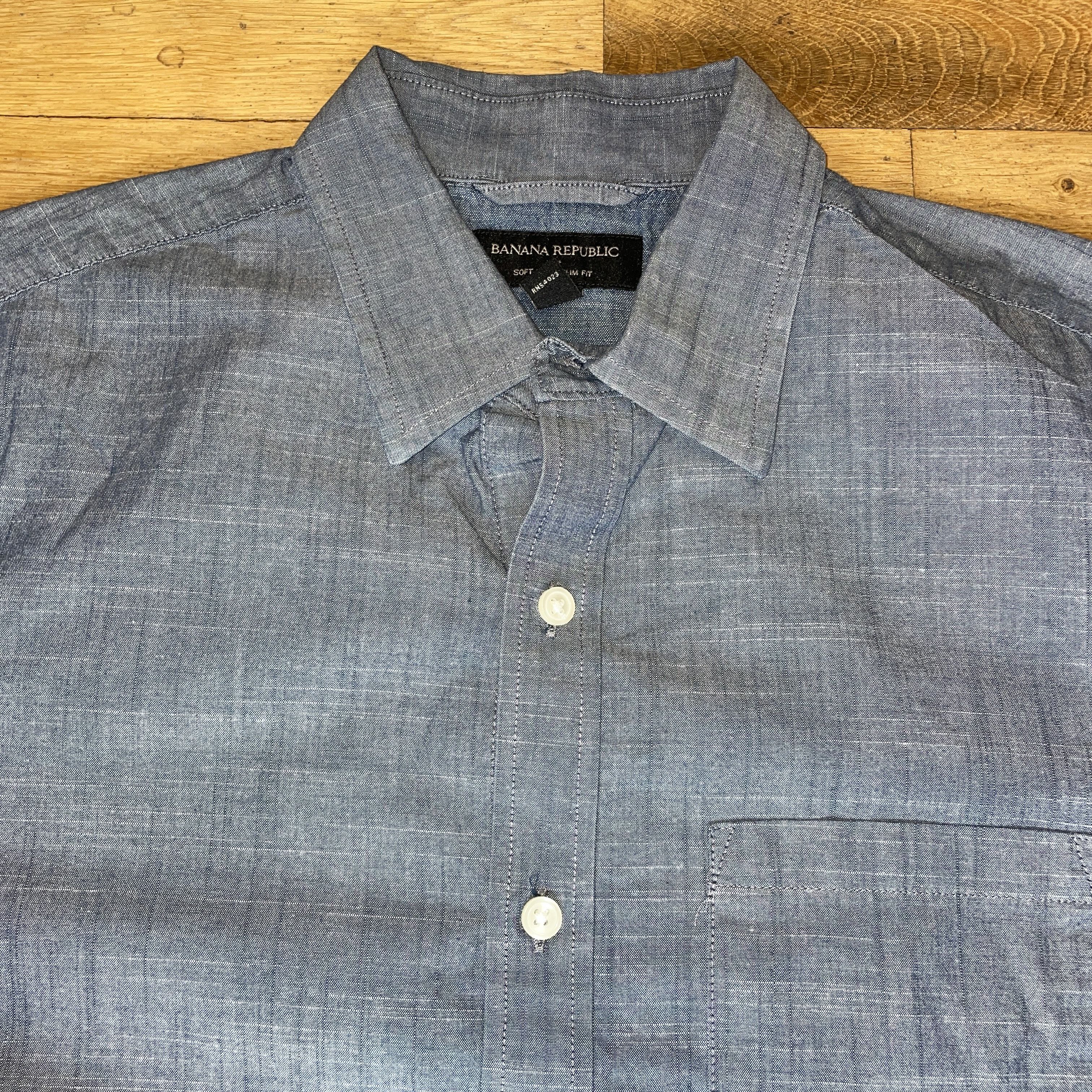 Banana Republic Banana Republic Men's Fashion Shirt Sofh Wash Slim Size S Size US S / EU 44-46 / 1 - 3 Thumbnail