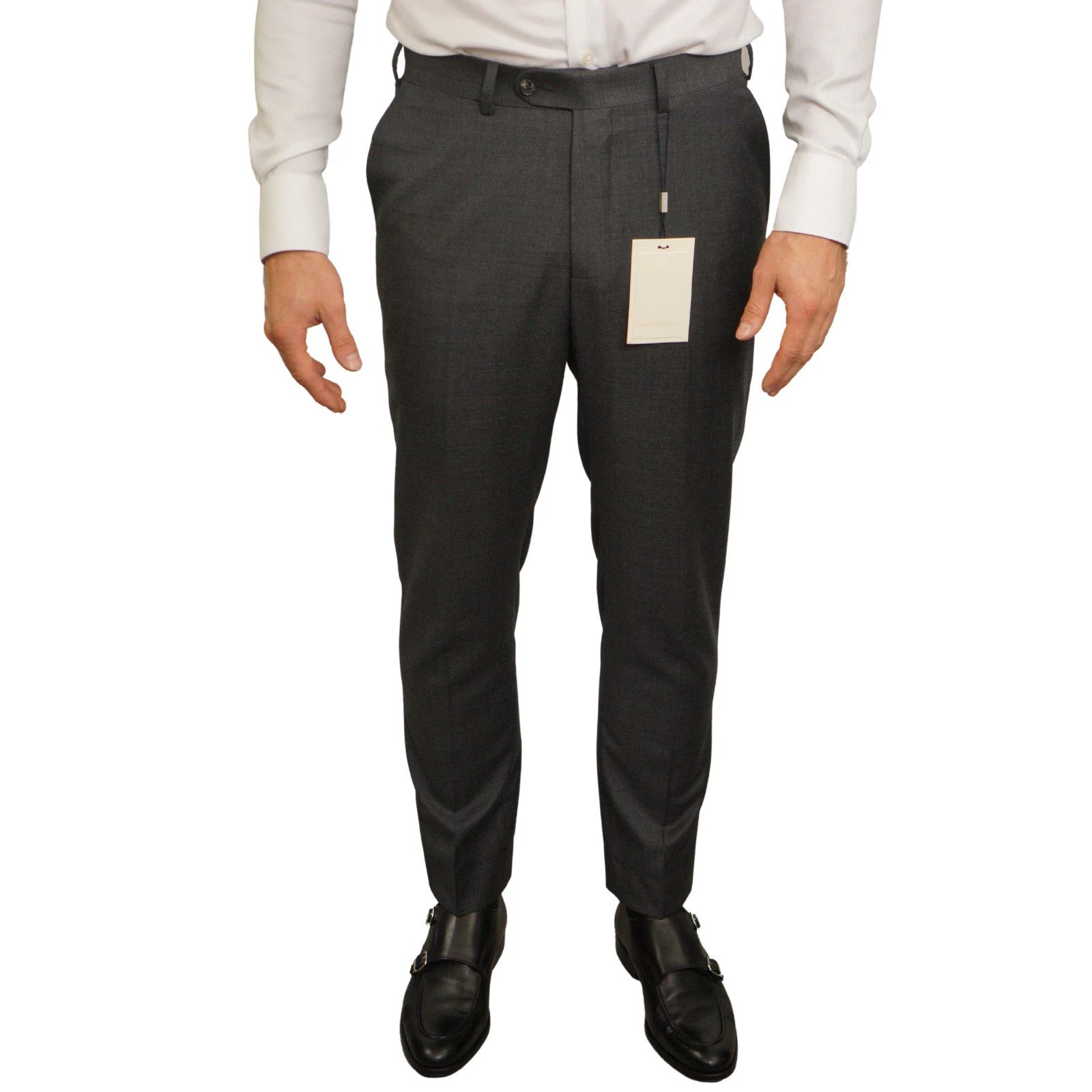 Suitsupply Men Suitsupply 3 Piece Suit Dark Grey Lazio 110's Wool US36 Size 36R - 7 Thumbnail