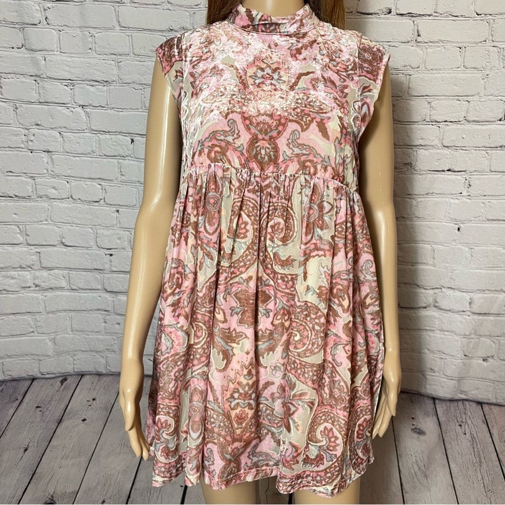 Free People New Free People All the Time Velvet Petal Combo Mini Dress Size XS / US 0-2 / IT 36-38 - 9 Thumbnail
