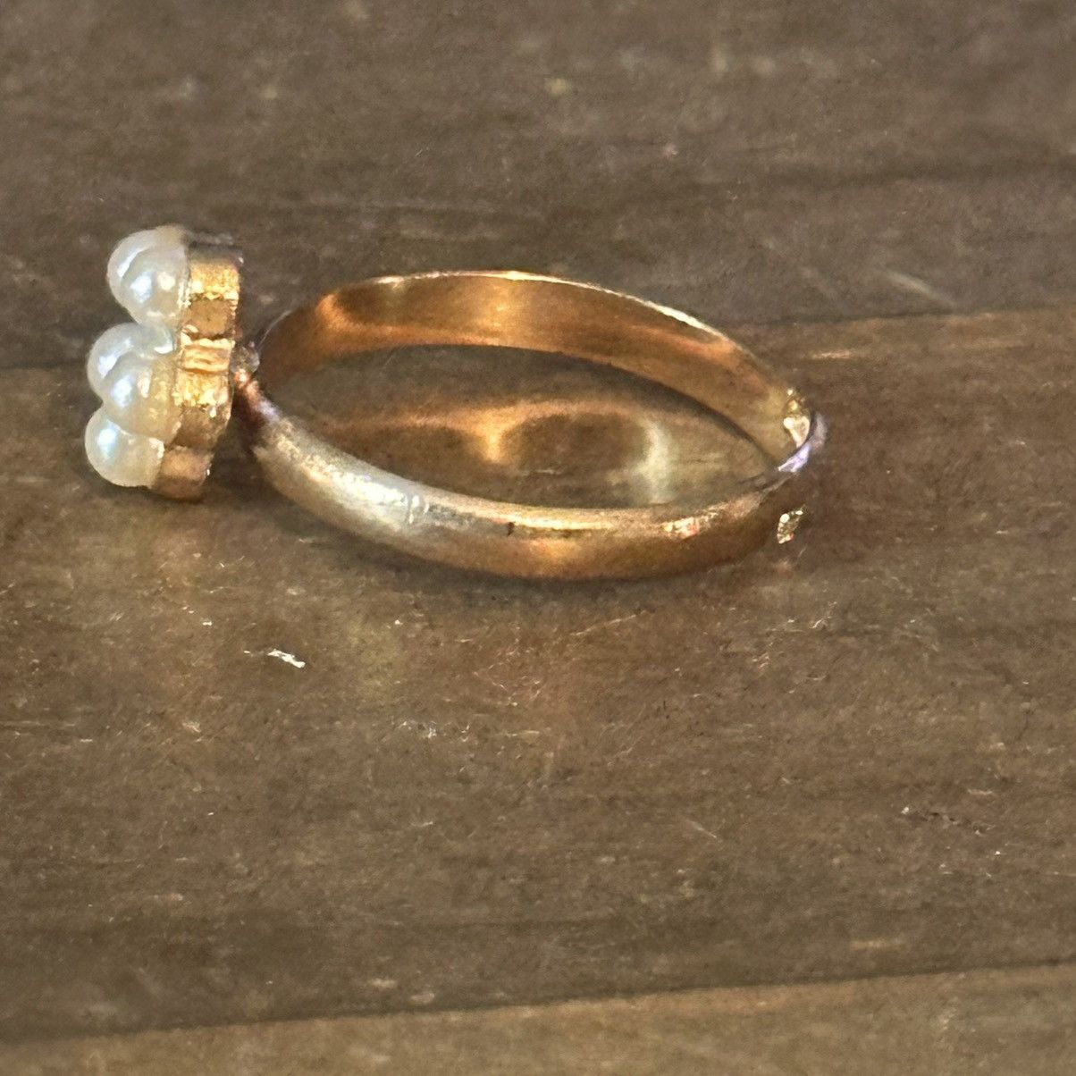 Vintage Vintage pearl flower ring Size ONE SIZE - 6 Thumbnail