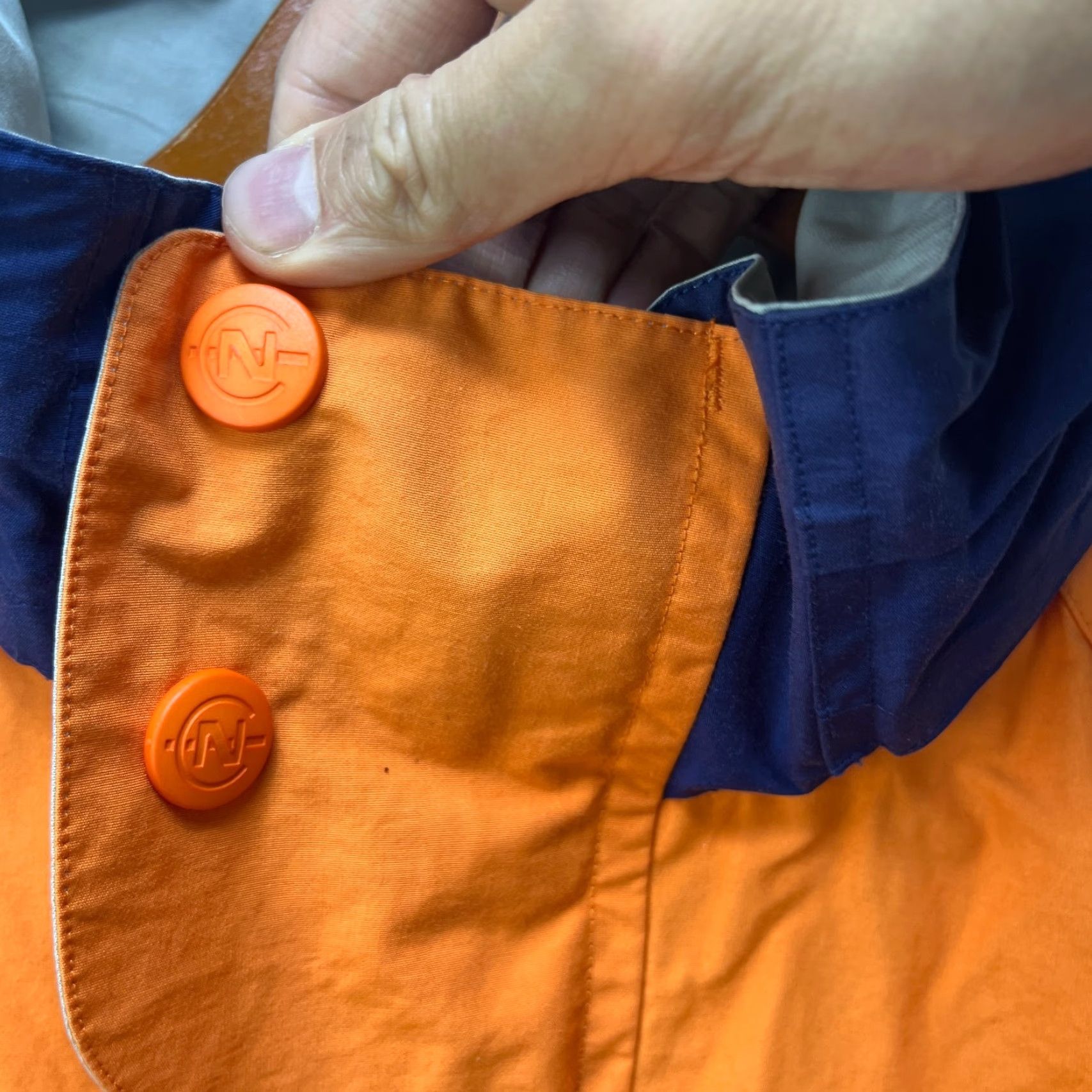 Nautica VINTAGE Nautica Windbreaker Jacket Men's XL Orange 90s - Logo, Nylon, Polyester lining, Regular fit, Solid, Casual Jacket Size US XL / EU 56 / 4 - 4 Thumbnail