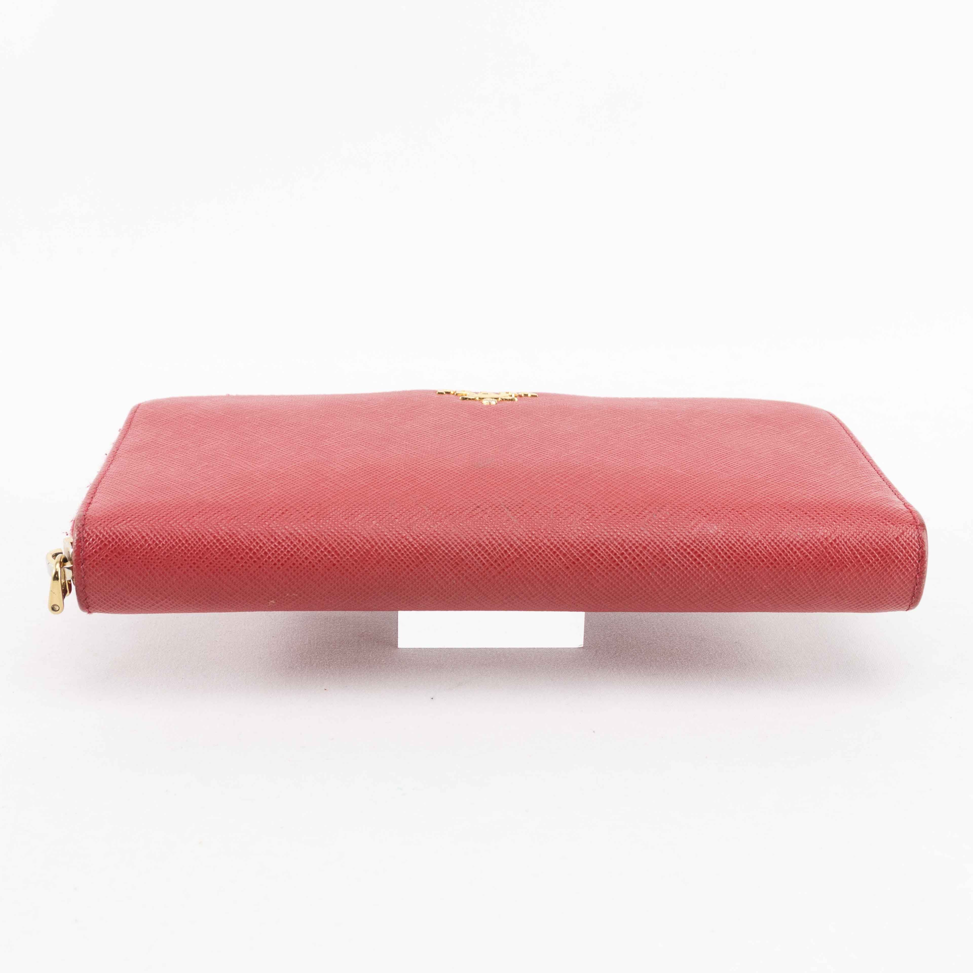 Prada Prada Saffiano Leather Zip Around Wallet Size ONE SIZE - 5 Thumbnail