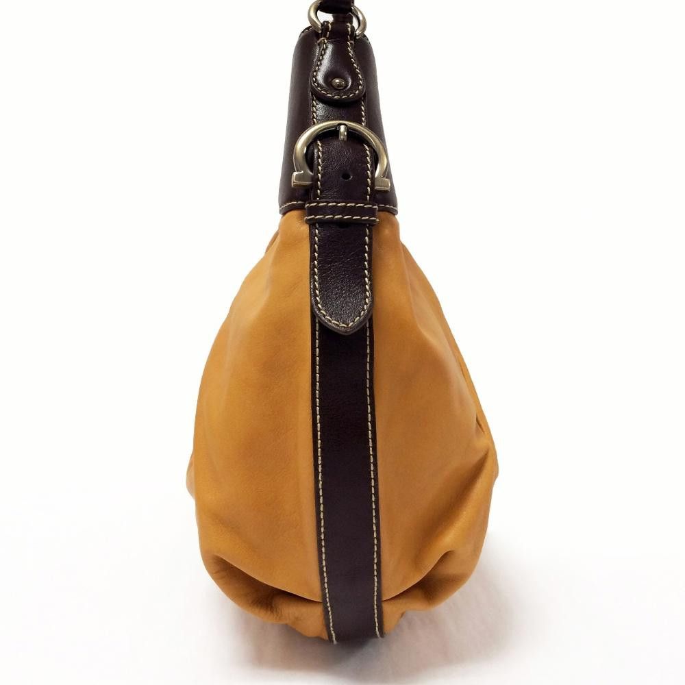 Salvatore Ferragamo Salvatore Ferrgamo Whip Stitched Tan Leather Satchel Size ONE SIZE - 3 Thumbnail