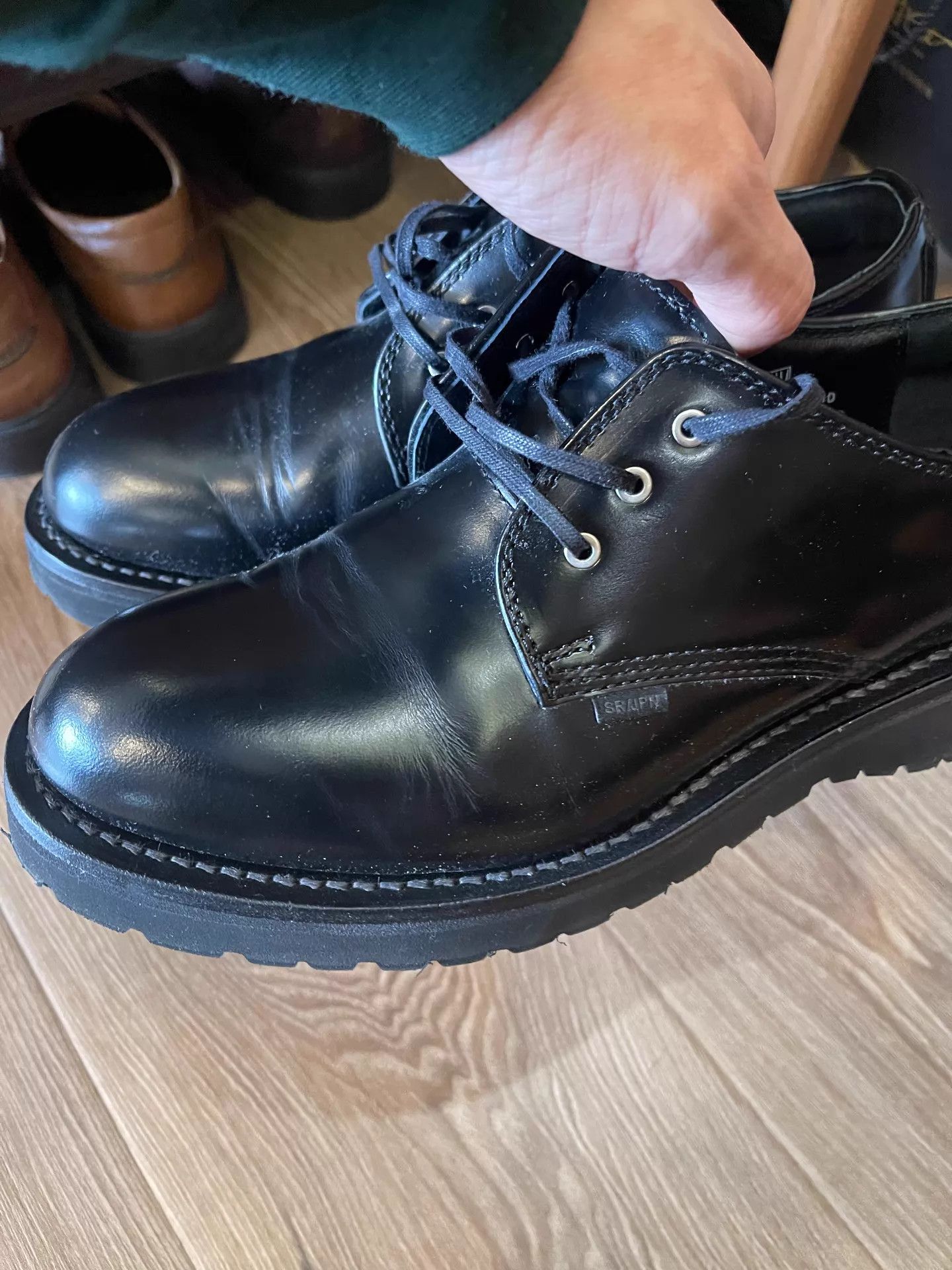 N.Hoolywood N.HOOLYWOOD DANNER Postman Derby 3-Eye Low Top Leather Shoes Size US 7.5 / EU 40-41 - 2 Thumbnail